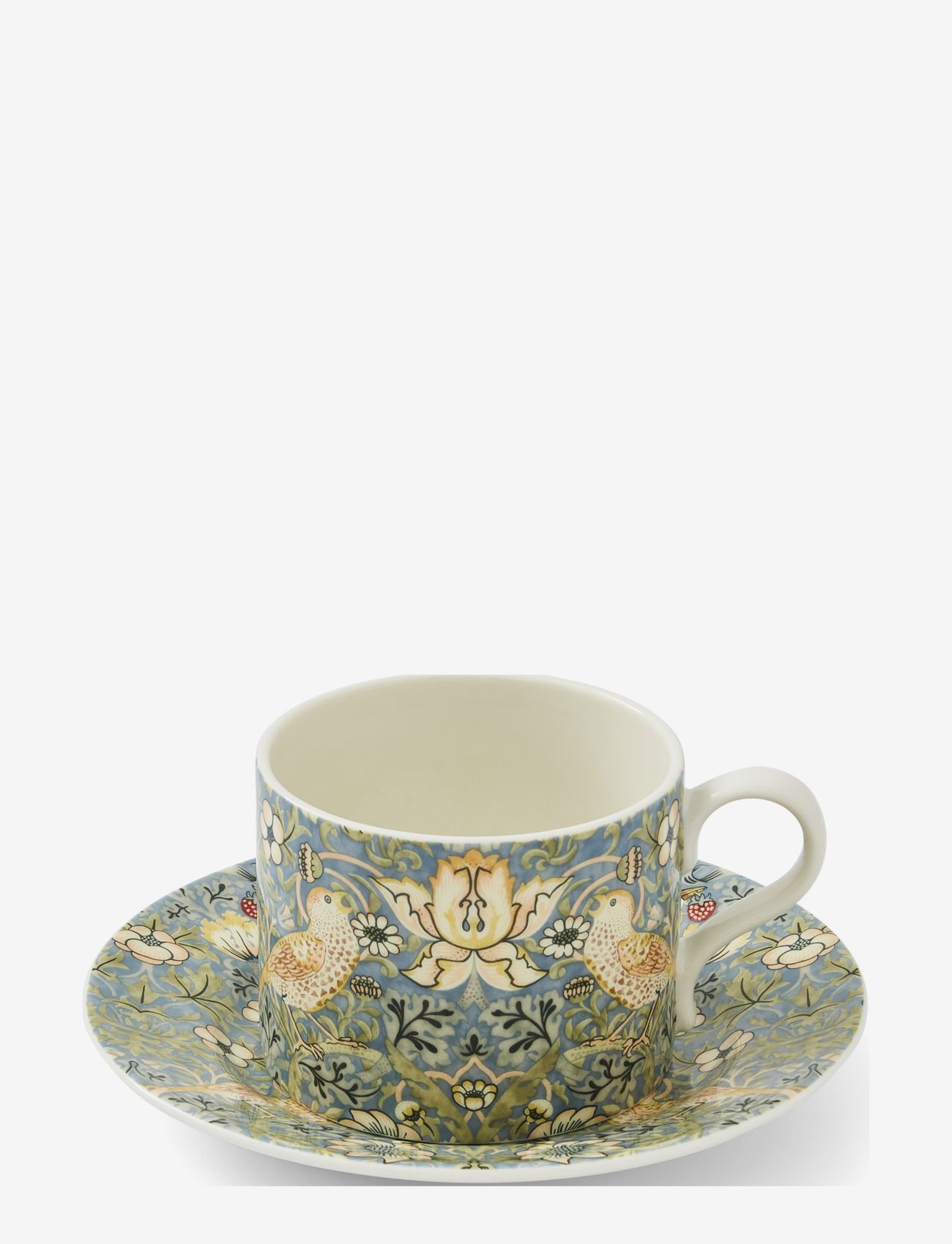 Morris & Co William & Morris Teacup & Saucer – Strawberry Thief 0,28L, Tea Kop, Multi/mønstret, Str: 28 CL