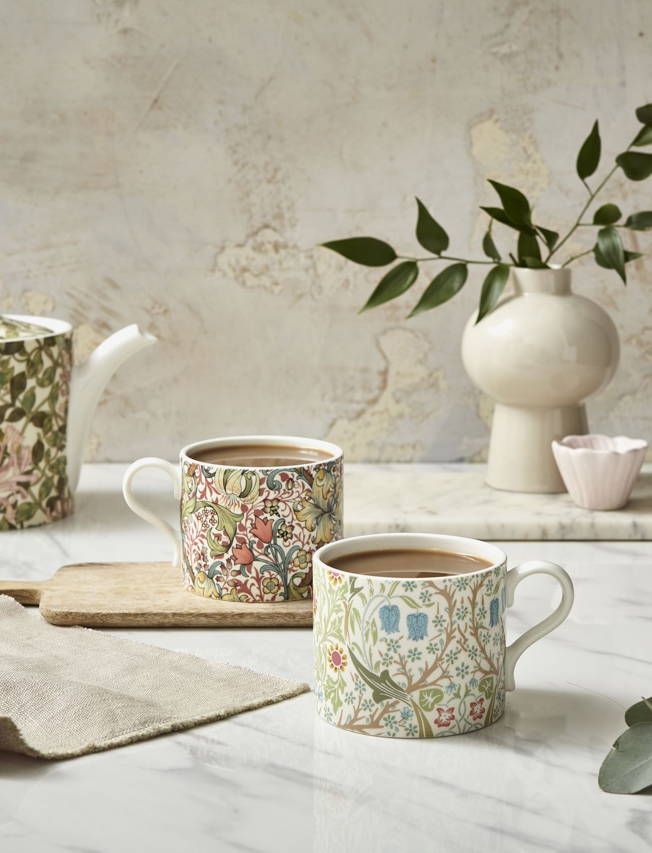 Morris & Co - Morris & Co - Blackthorn & Golden Lily set of 2 mugs - teetassen - multi - 1