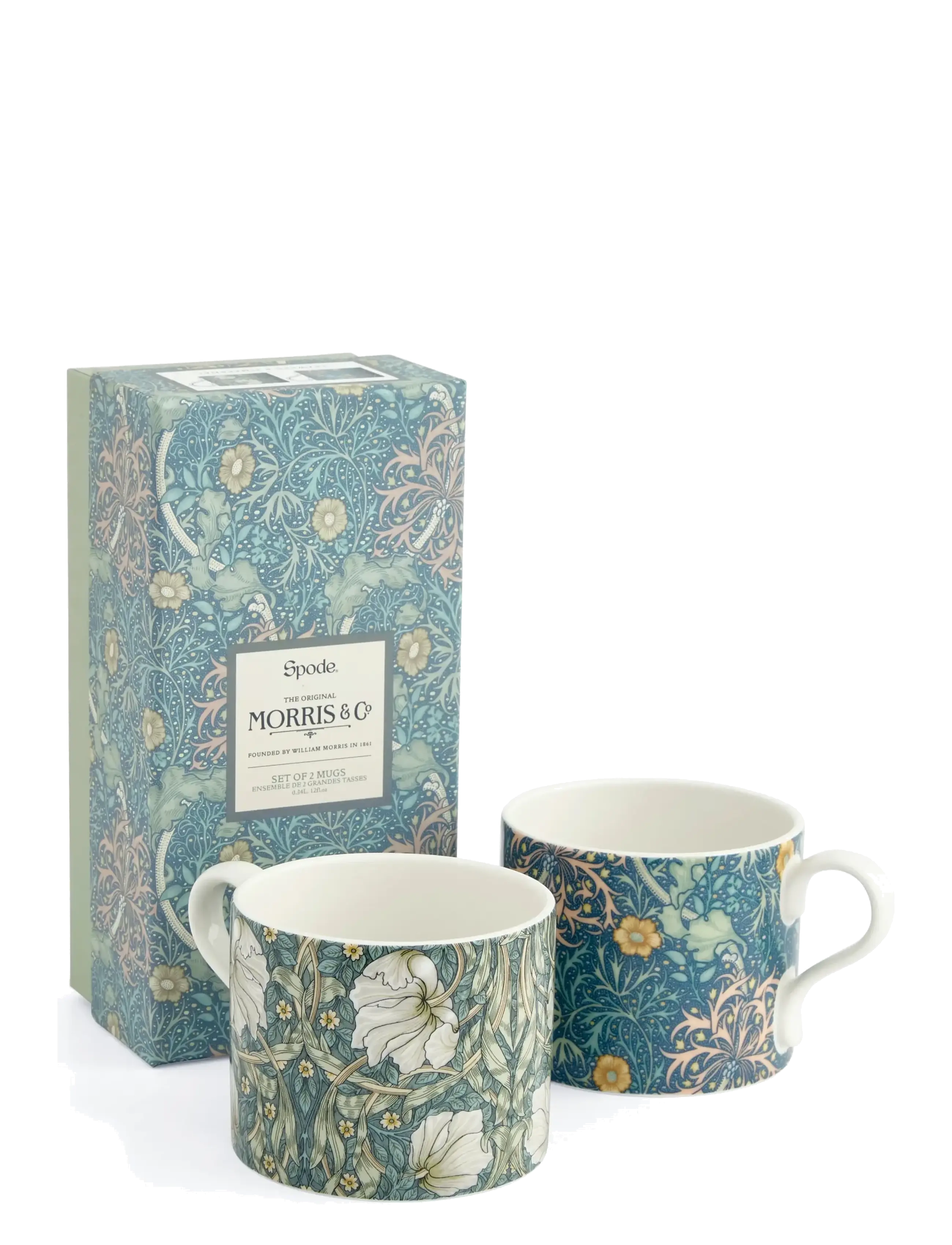 MORRIS & CO Morris & Co Mug Seaweed & Pimpernel 2-P Patterned - 34 CL - Unisex