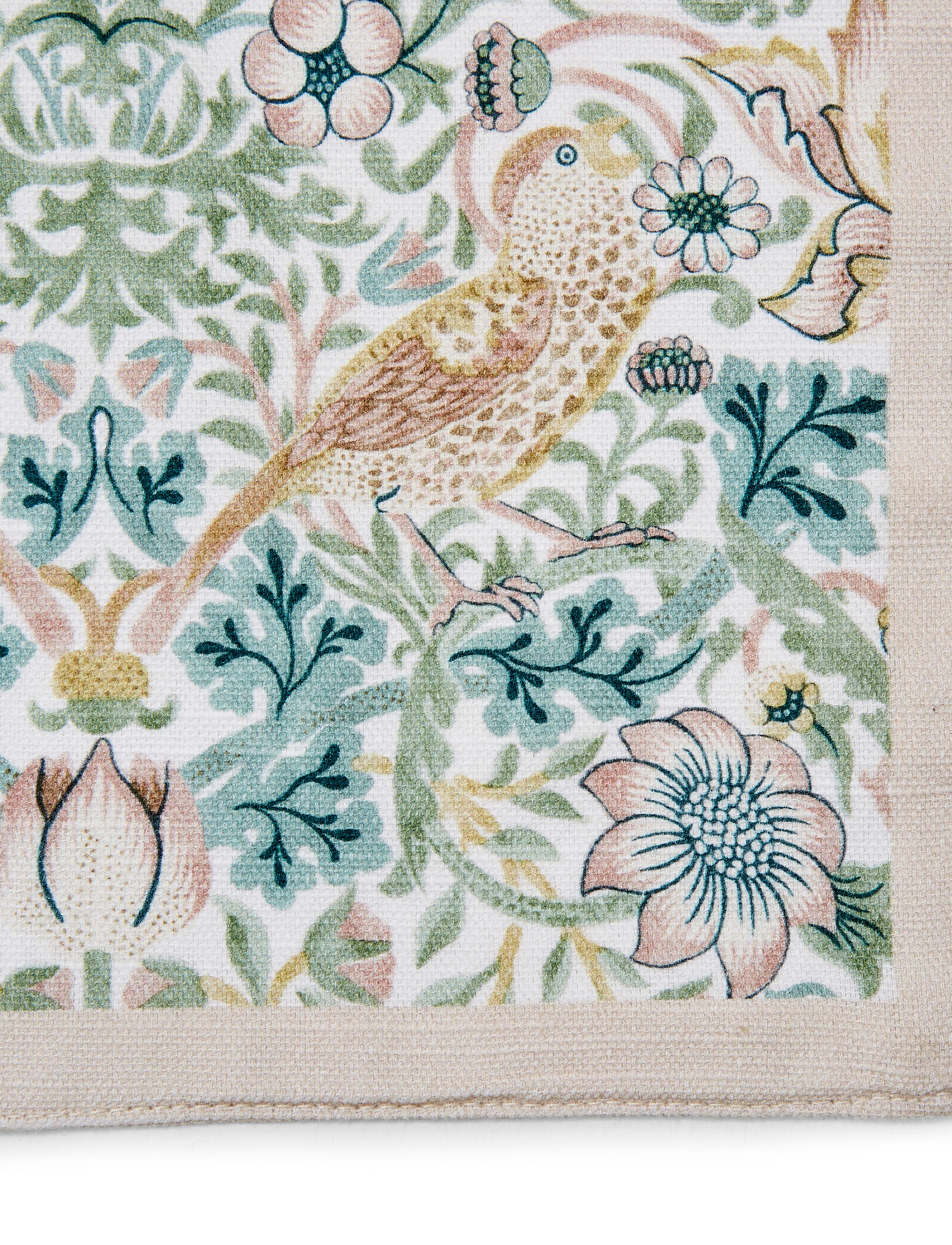 Morris & Co - Morris & Co Napkins Strawberry Thief 2-p - lín- og bómullarservíettur - multi - 3