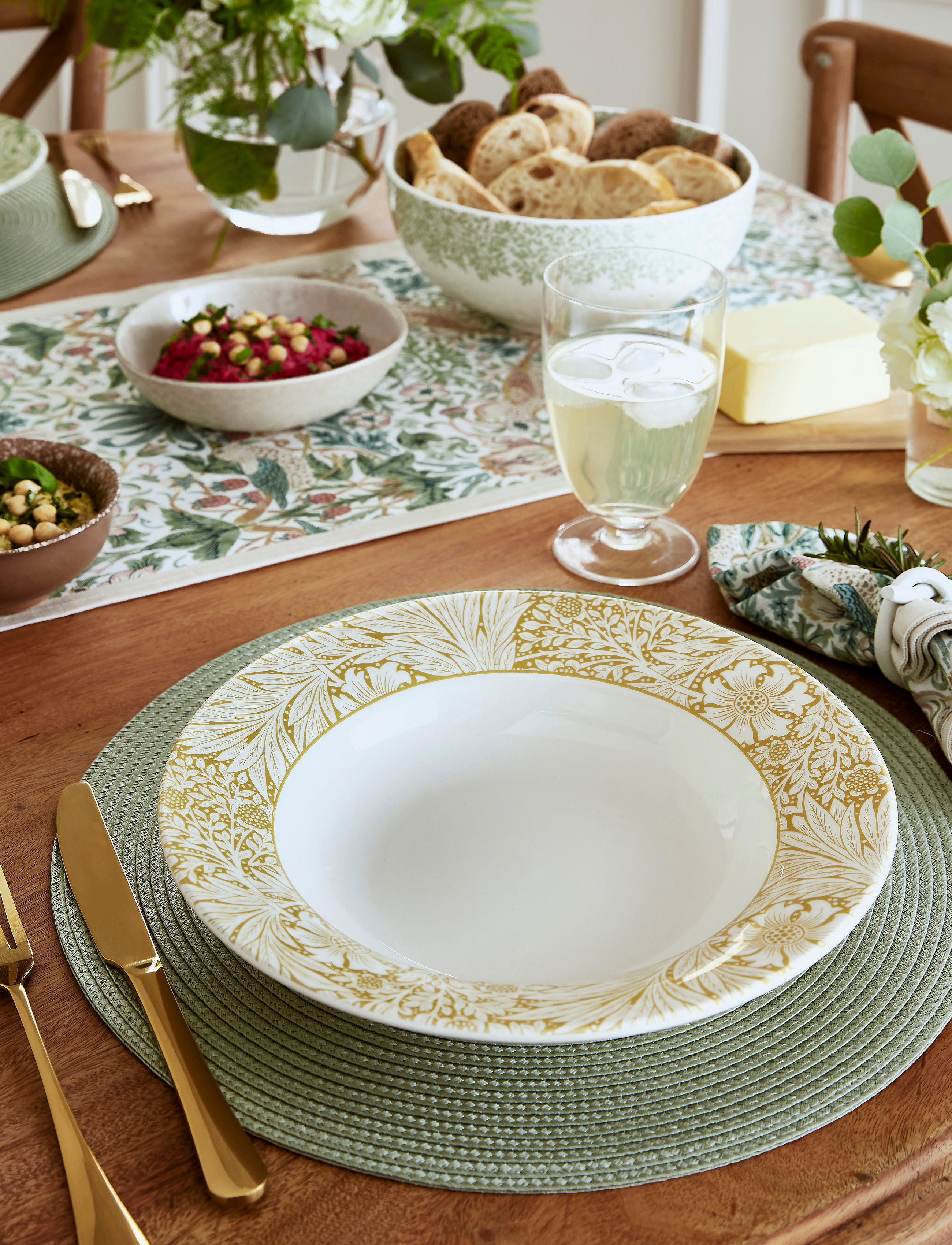 Morris & Co - Morris & Co Pasta Bowl Marigold  4-pack - deep plates - yellow - 2