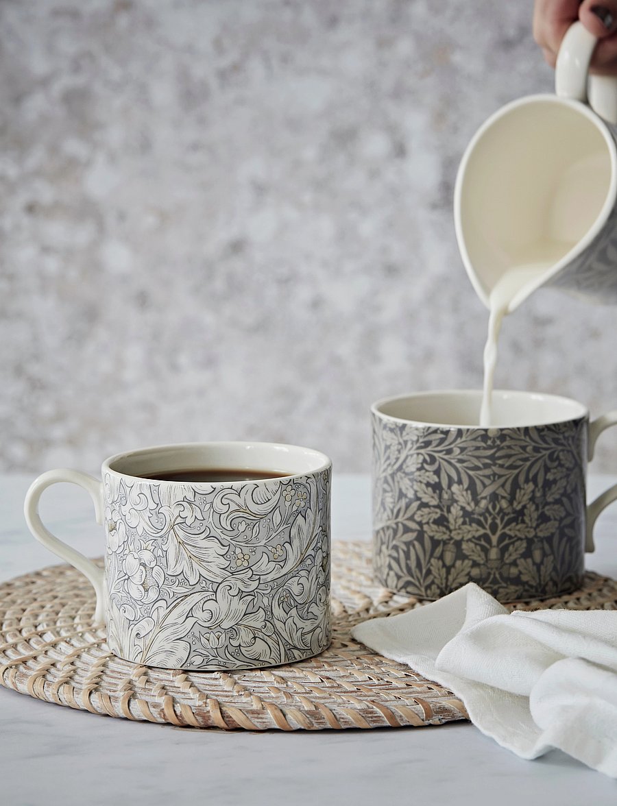Morris & Co - Morris Bachelors & Acorn 12fl.oz Mug Set of 2 - kohvitassid - grey - 0