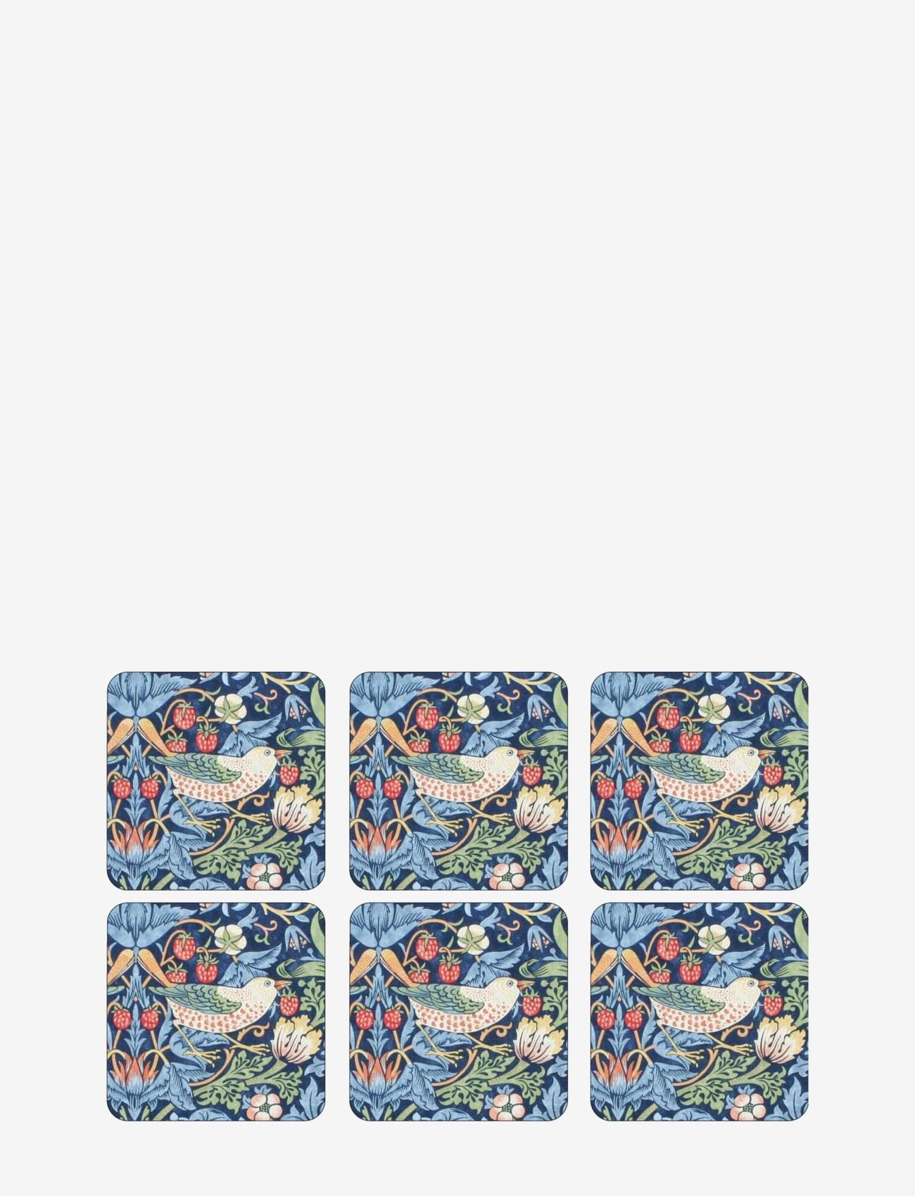 Morris & Co - Coasters Strawberry Thief 6-p - lowest prices - blue - 0