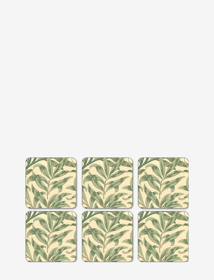 Morris & Co - Coasters Willow Bough Green 6-p - madalaimad hinnad - green - 0