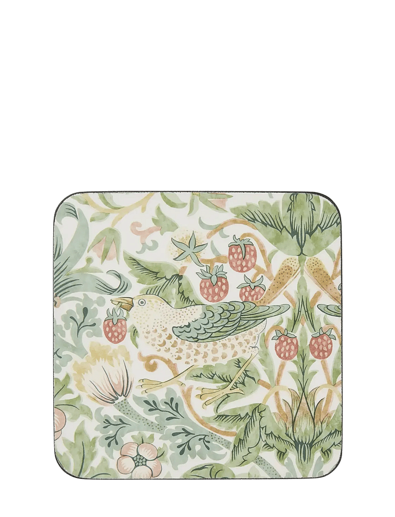 Morris & Co - Strawberry Thief Coasters - Set of 6 - nach preis einkaufen - green - 1