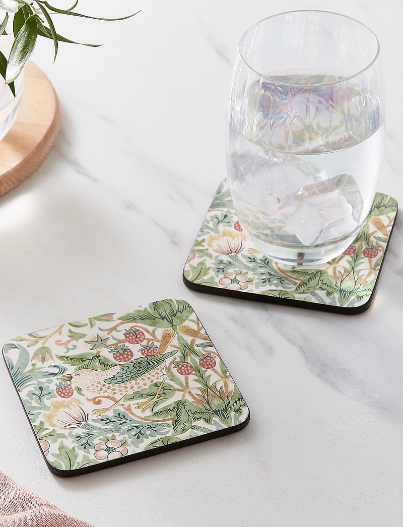 Morris & Co - Strawberry Thief Coasters - Set of 6 - nach preis einkaufen - green - 4