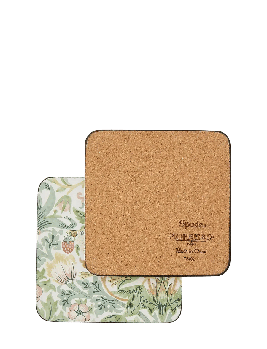 Morris & Co - Strawberry Thief Coasters - Set of 6 - glasuntersetzer - green - 3