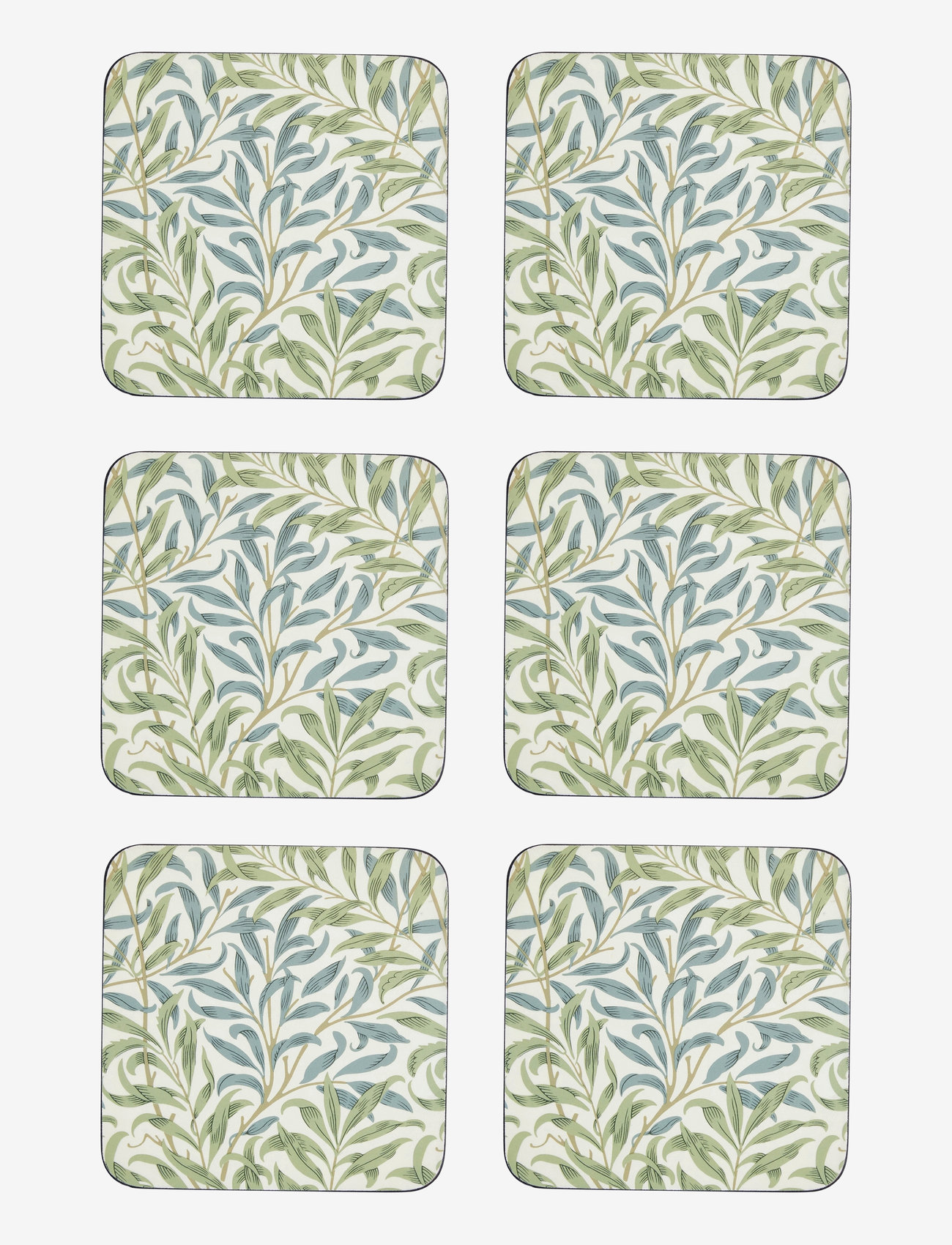 Morris & Co - Willow Bough  Coasters - set of 6 - green - 1