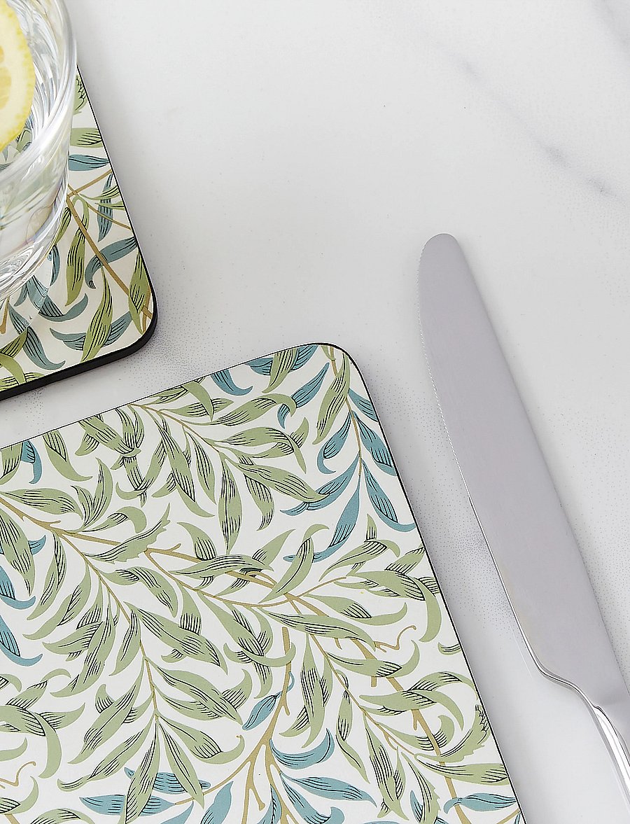 Morris & Co - Willow Bough Coasters - set of 6 - tassialused - green - 0