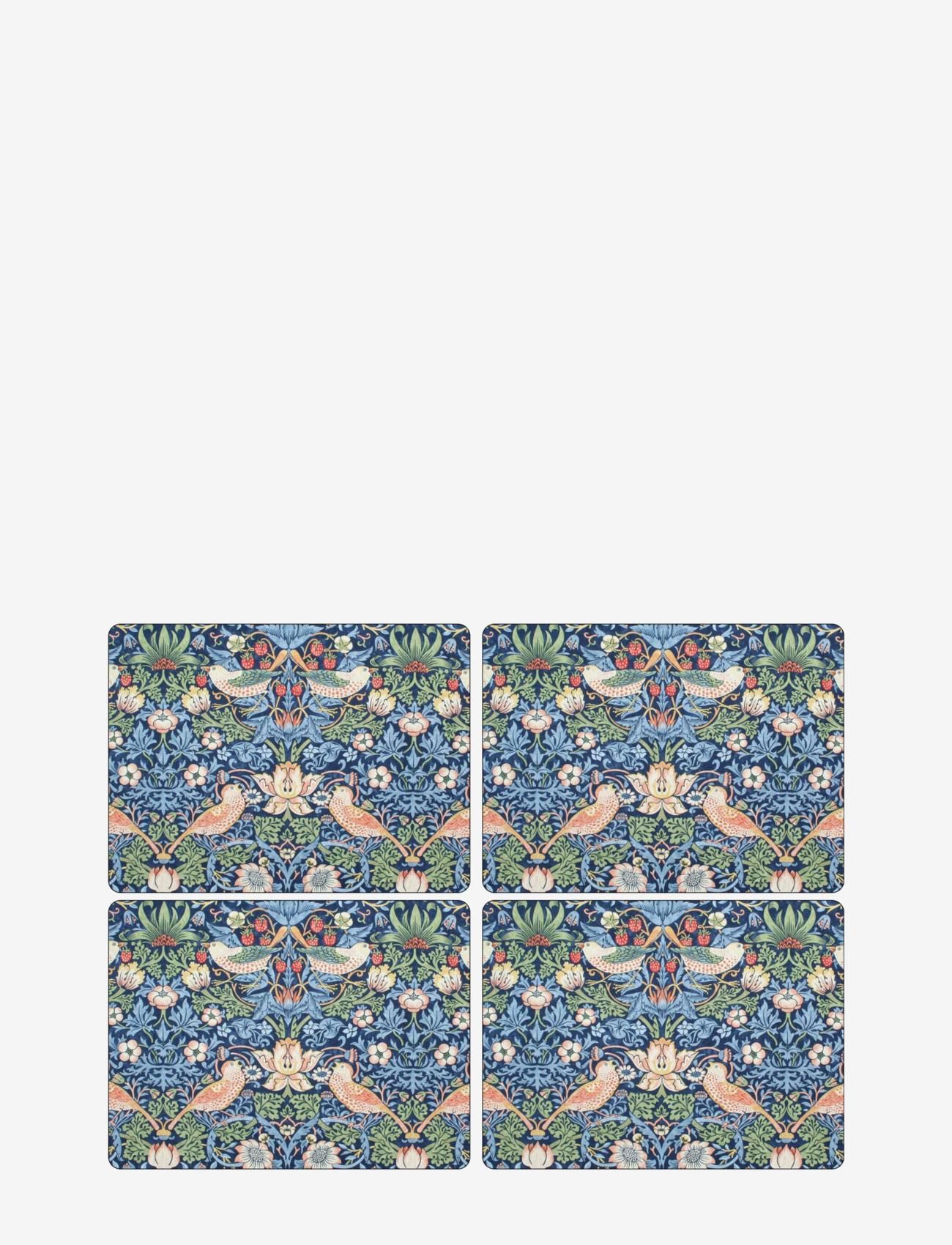 Morris & Co - Placemat Strawberry Thief 4-p - placemats - blue - 0