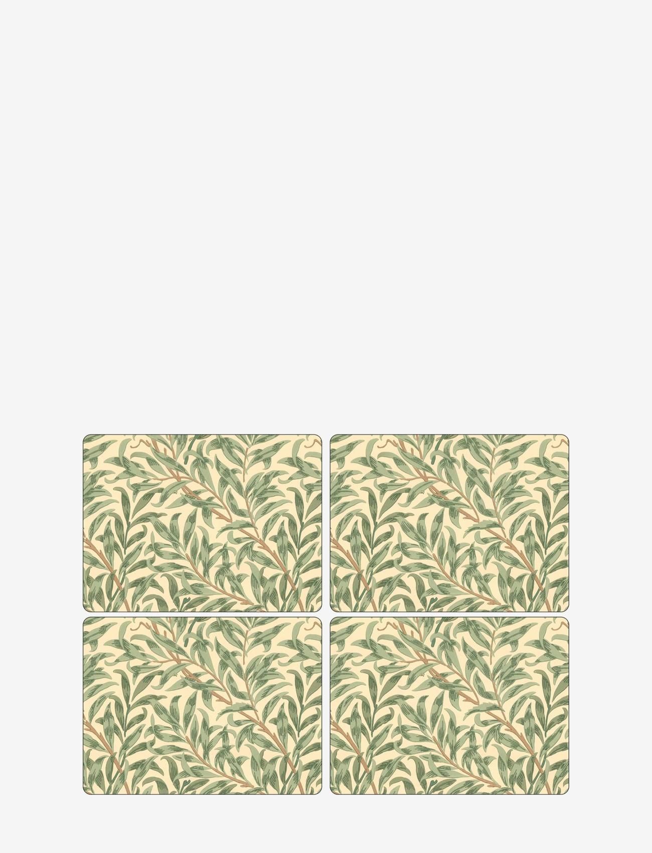 Morris & Co Placemat Willow Bough Green 4-P, 40.1X29.8 cm, Kitchen Textiles, Mehrfarbig/gemustert - Placemats, Homeware