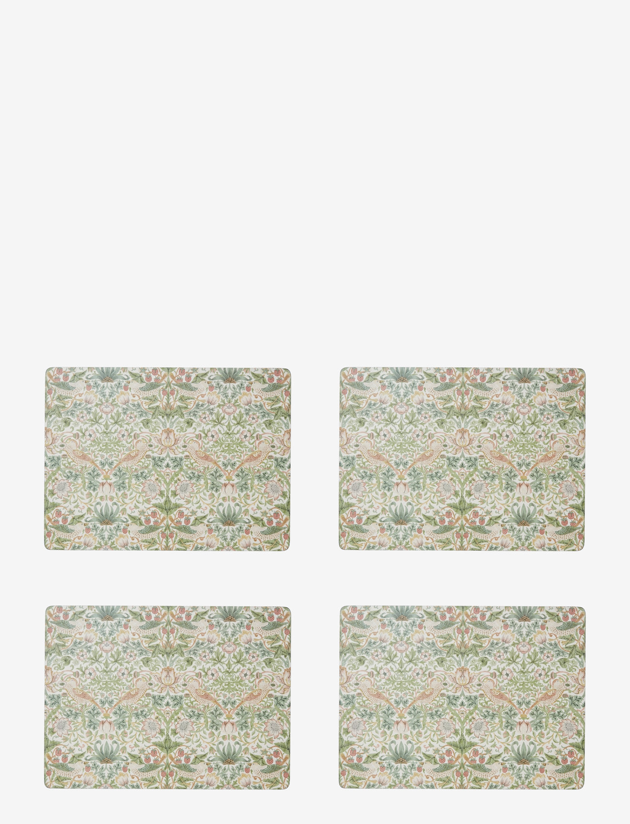 Morris & Co - Strawberry Thief  Large Placemats - set of 4 - placemats - green - 0