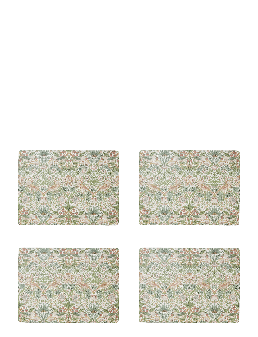 Morris & Co - Strawberry Thief Large Placemats - set of 4 - platzdeckchen - green - 1