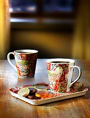 Morris & Co - Strawberry Thief Red Mug and Tray Set - coffee cups - red - 1