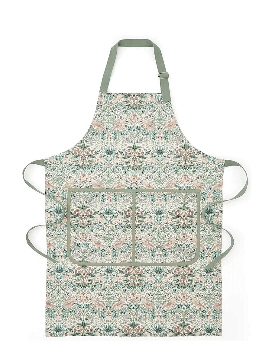 Morris & Co - Morris & Co Strawberry Thief Cotton Apron - põlled - cochineal willow - 1