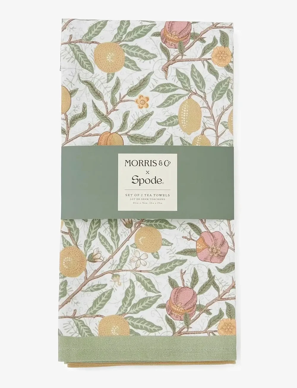 Morris & Co - Morris & Co Tea Towels, Fruits & Marigold - Set of 2 - shop by price - multi - 2