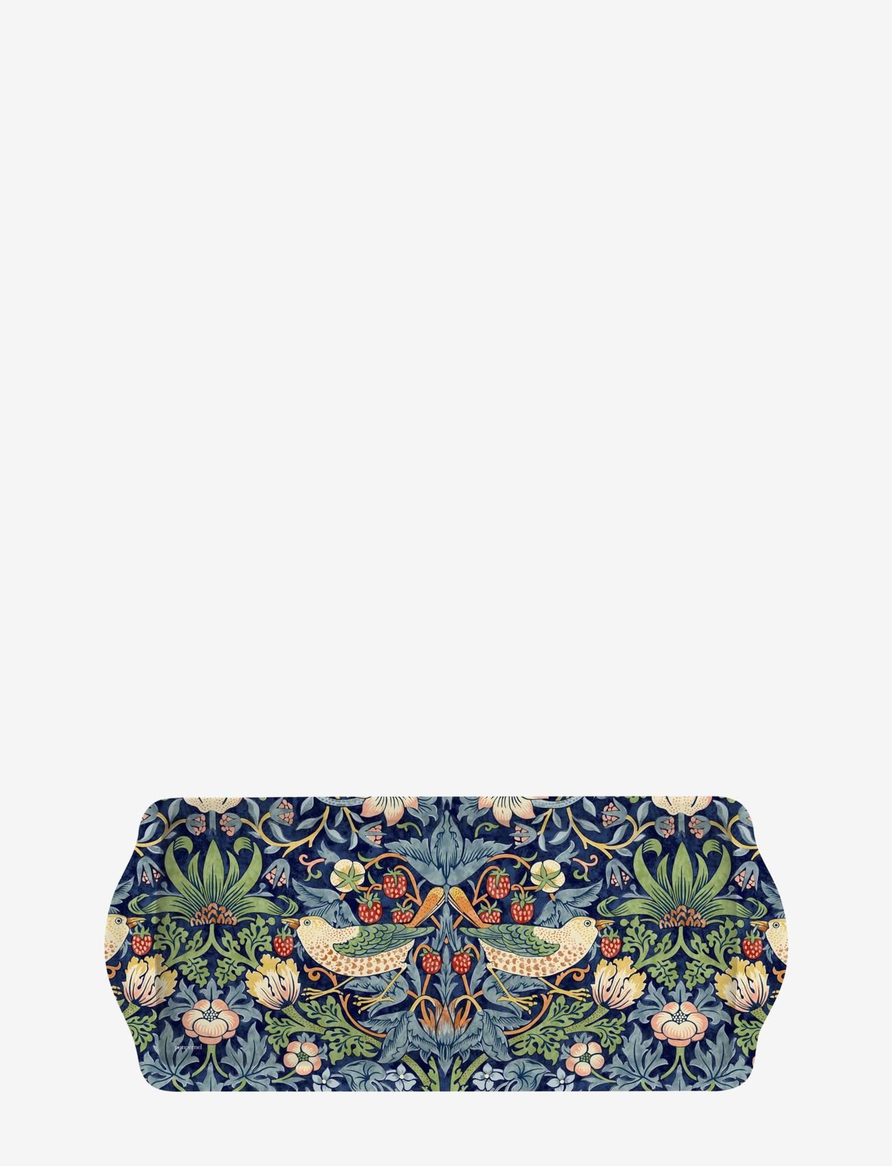 Morris & Co Strawberry Thief Blue Sandwich Tray, Bakke, Multi/mønstret, Str: 38.5X 16.5CM