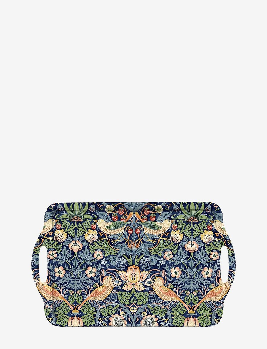 Morris & Co - Strawberry Thief Large Tray - kandikud - blue - 1