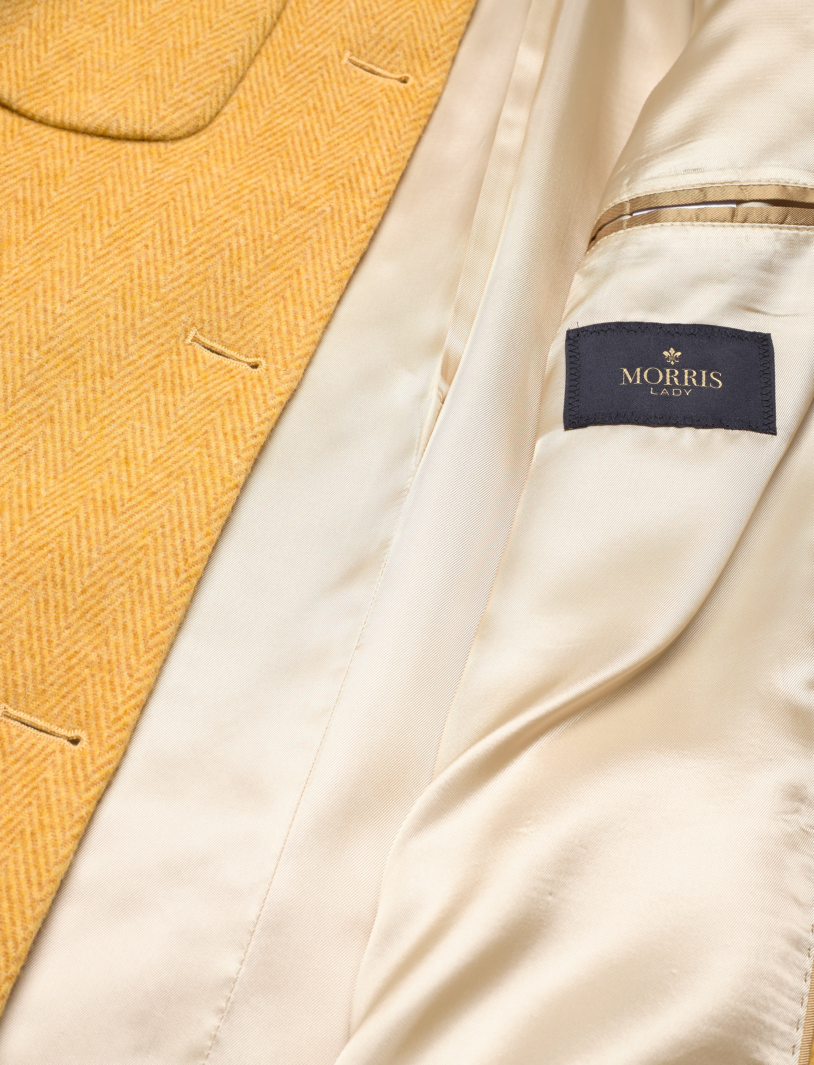 Morris Lady - Marea Herringbone Coat - yellow - 4