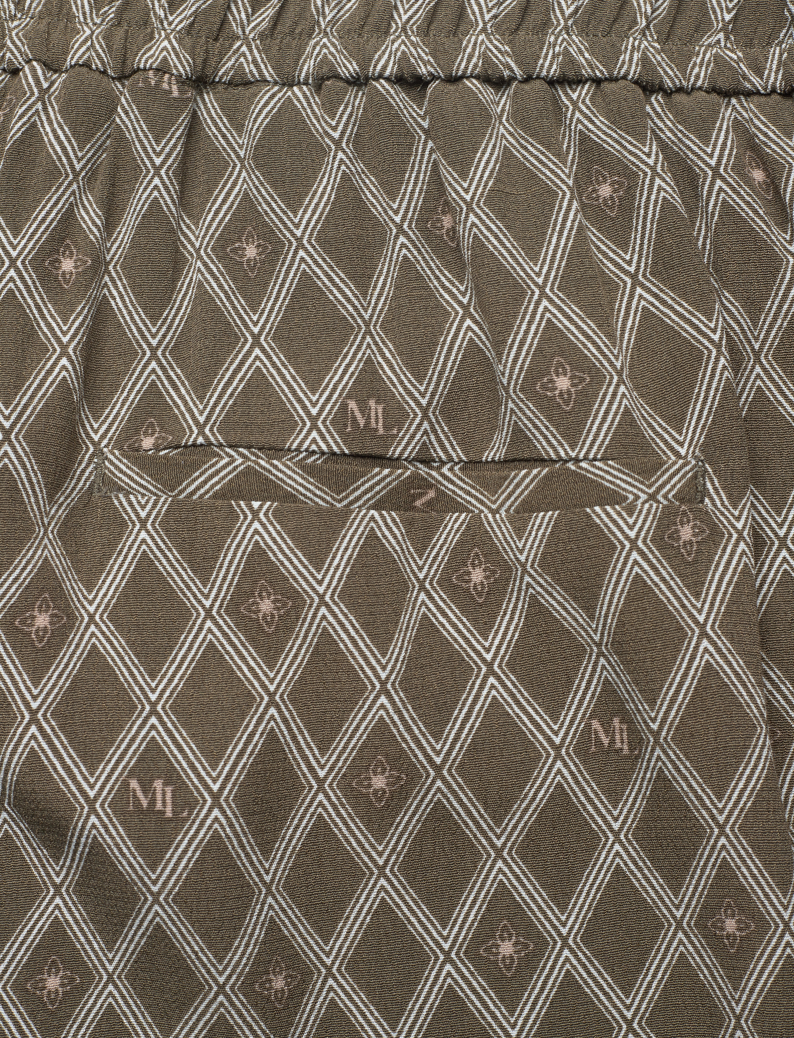 Morris Lady - Leora Print Trouser - olive - 4