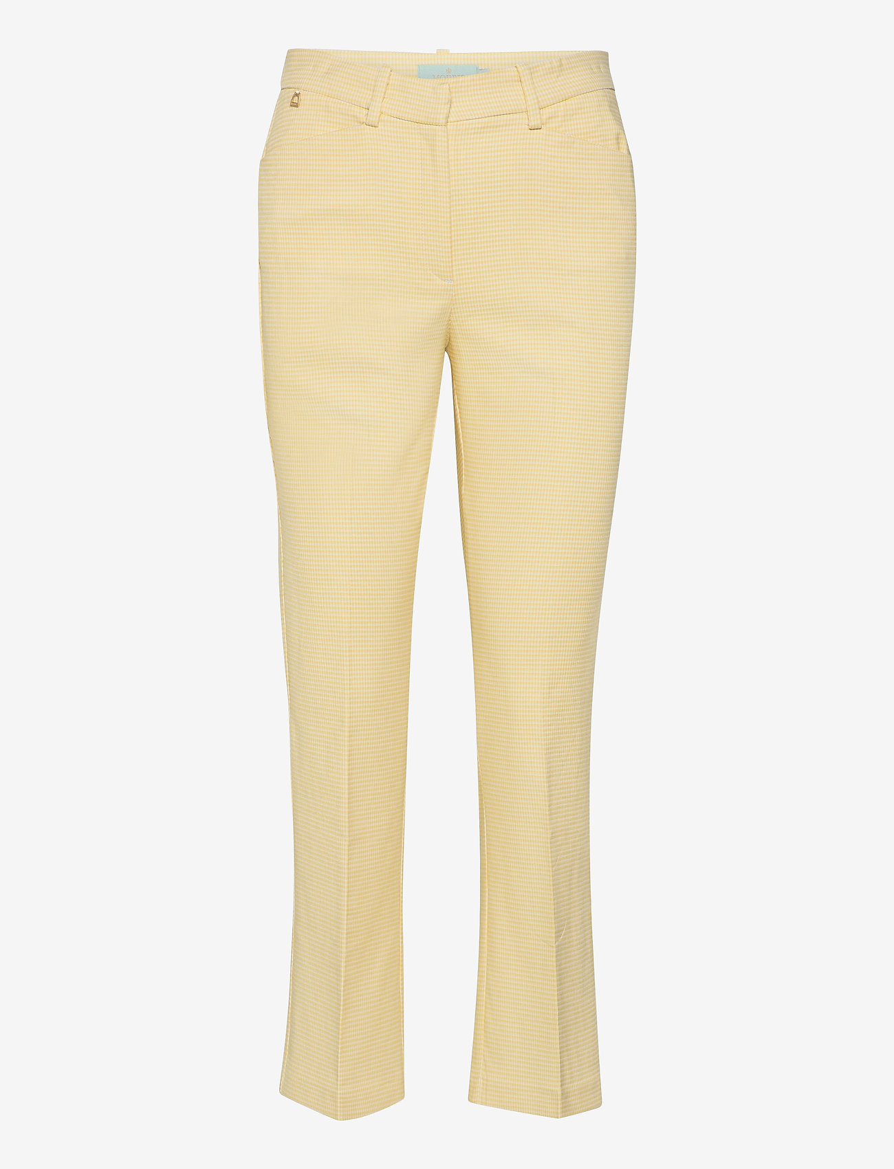 Morris Lady - Anais Checked Trousers - damen - yellow - 0