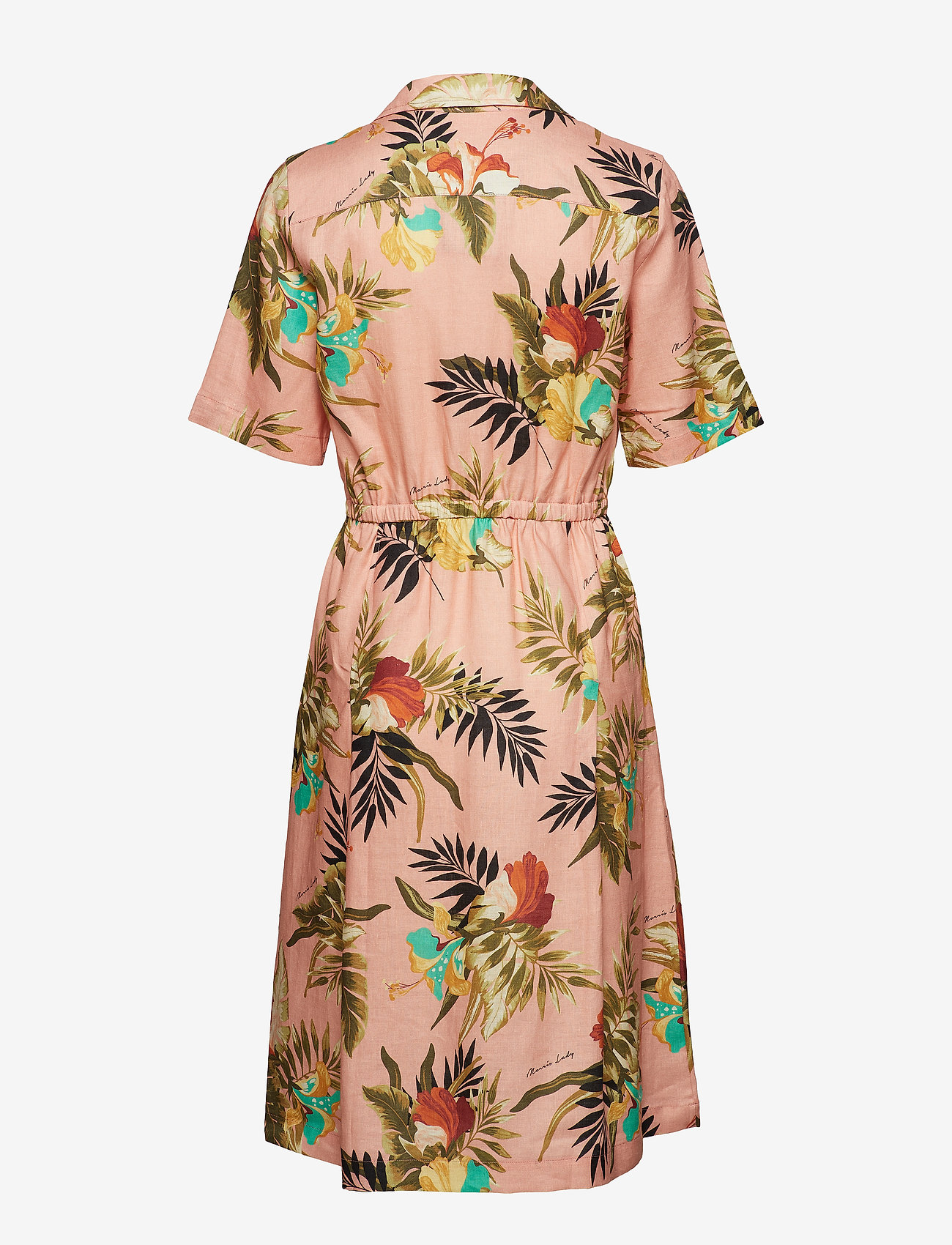 Morris Lady - Donna Printed Linen Dress - pink - 1