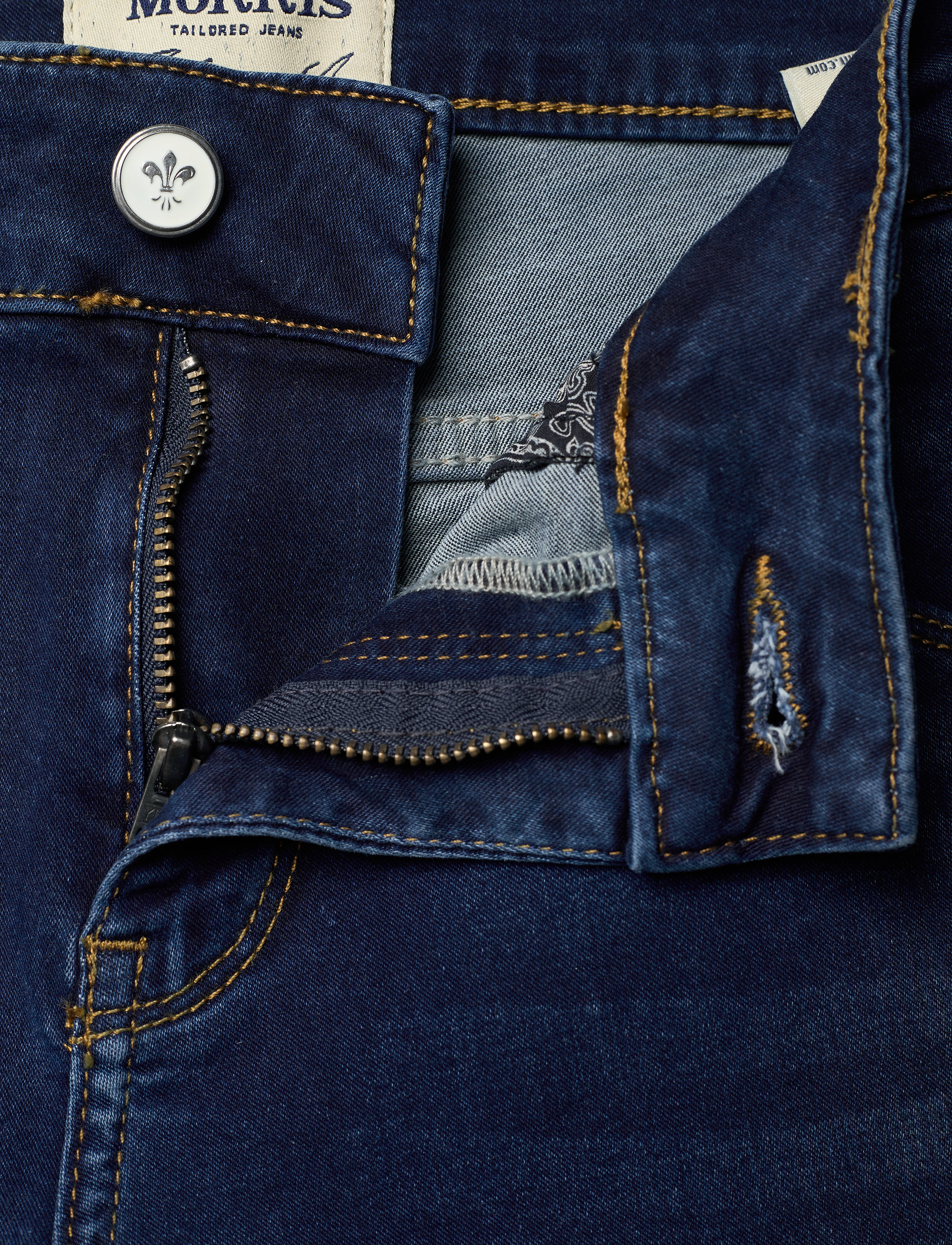 Morris Lady - Monroe Satin Jeans - skinny jeans - blue - 3