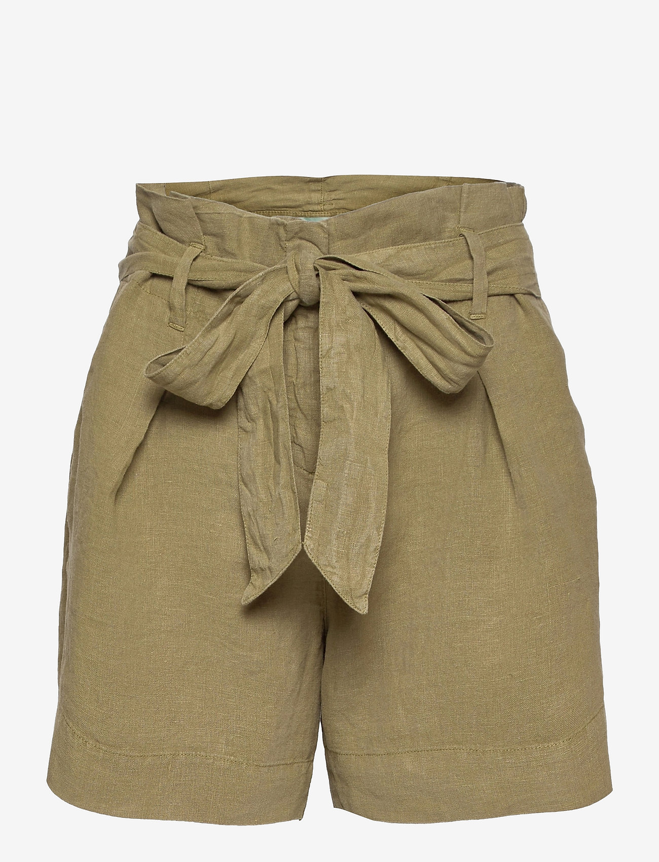 Elba Linen Shorts - OLIVE