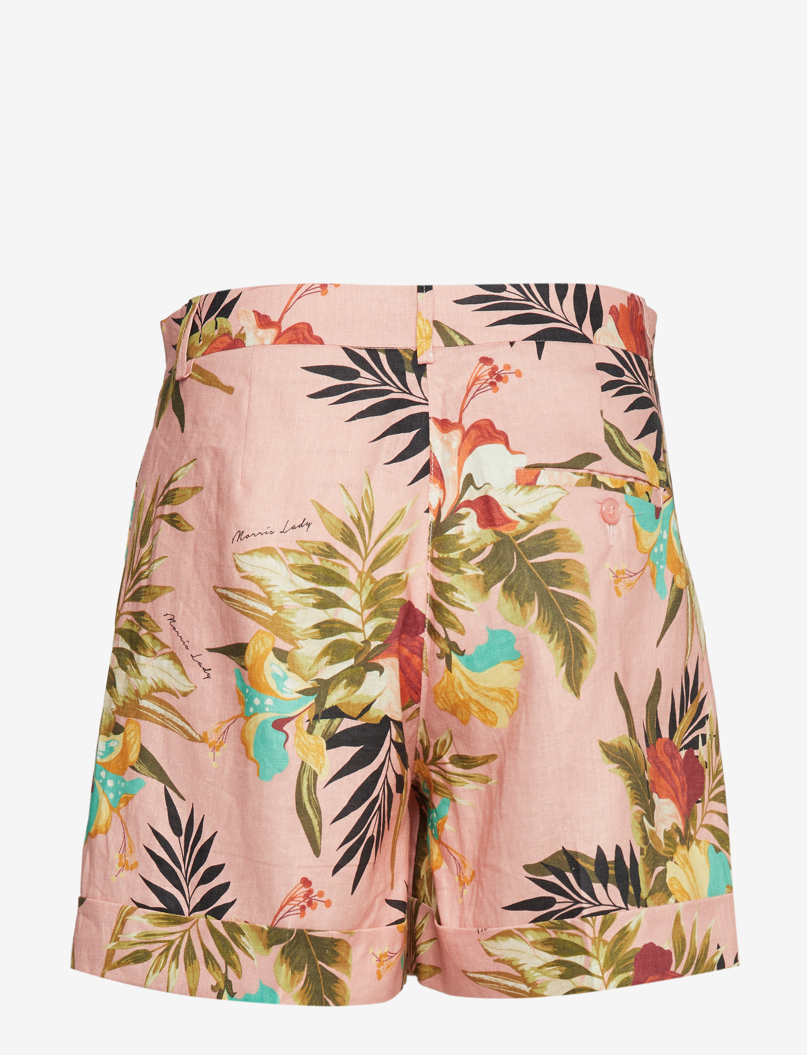 Morris Lady - Mara Printed Linen Shorts - pink - 1