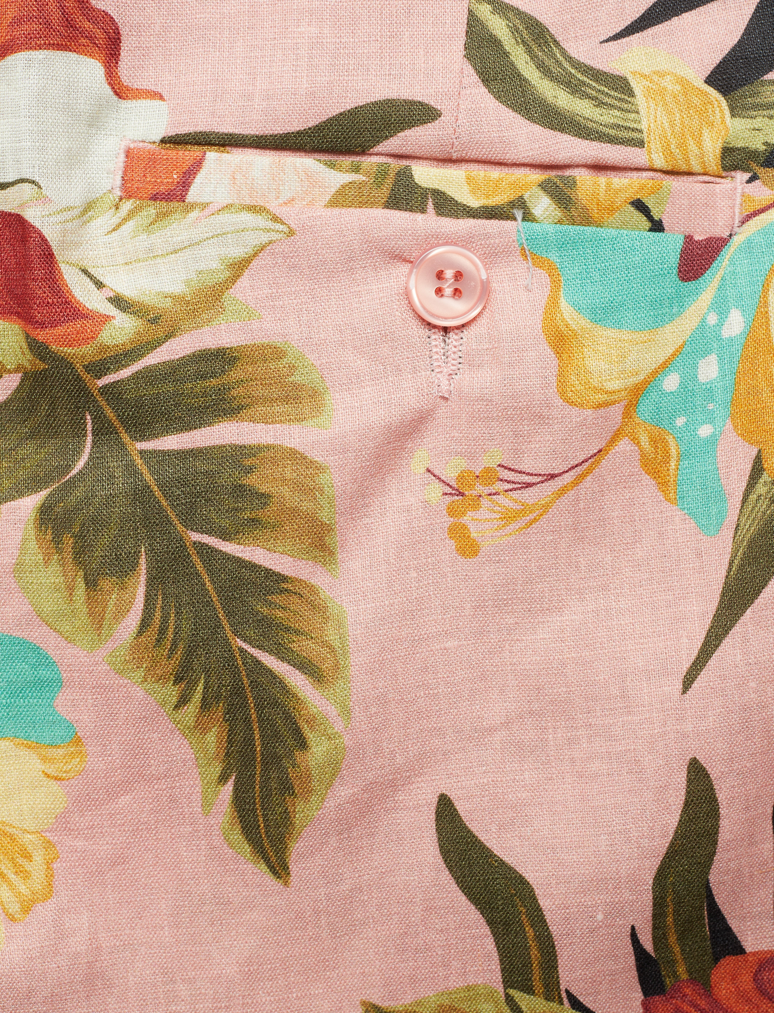 Morris Lady - Mara Printed Linen Shorts - pink - 4
