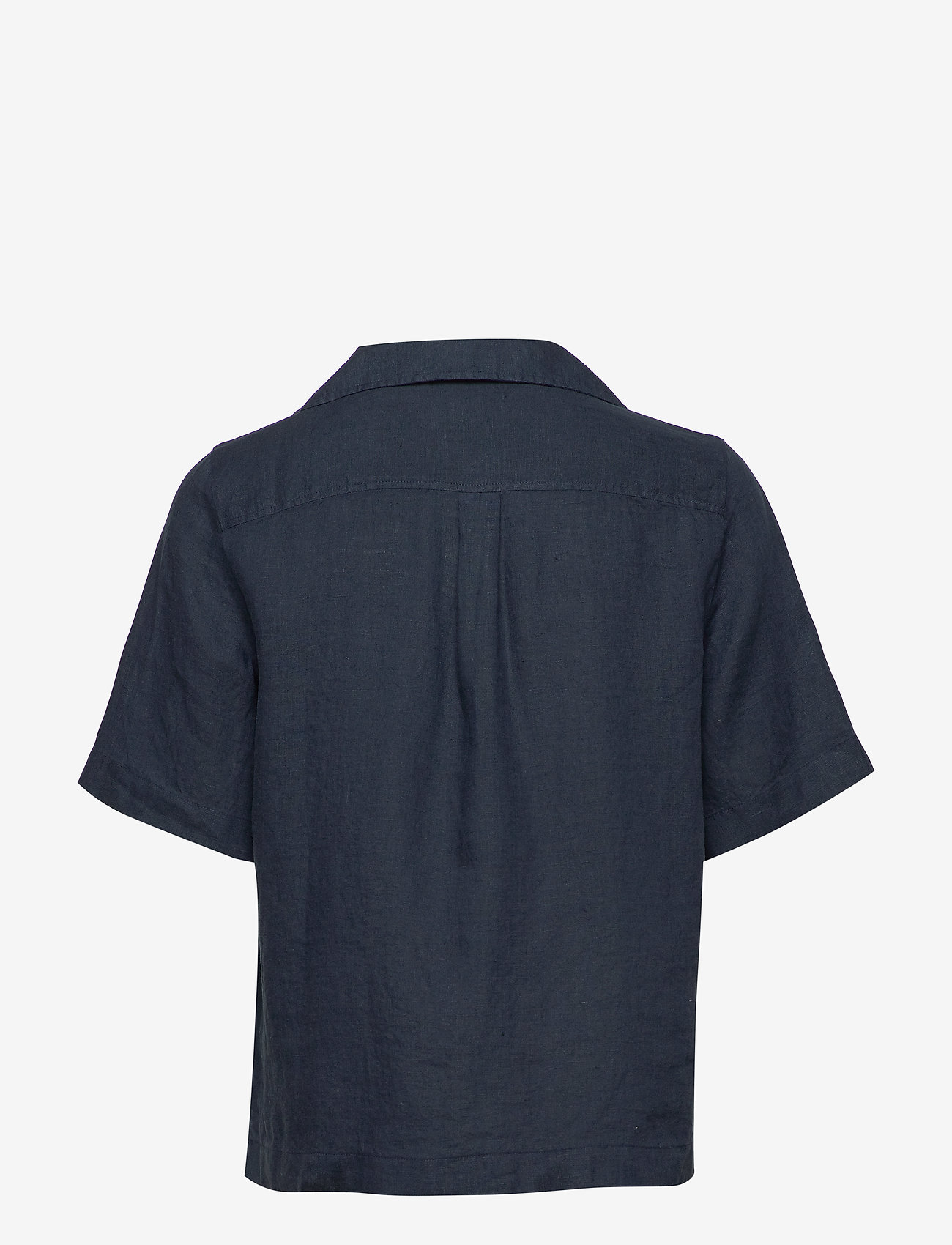 Morris Lady - Donna Linen Shirt - navy - 1