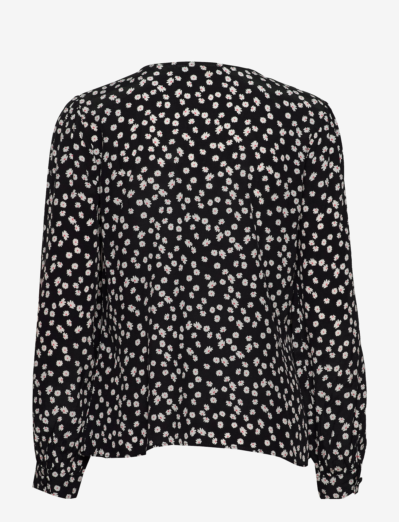 Morris Lady - Ines Printed Blouse - langærmede bluser - black - 1