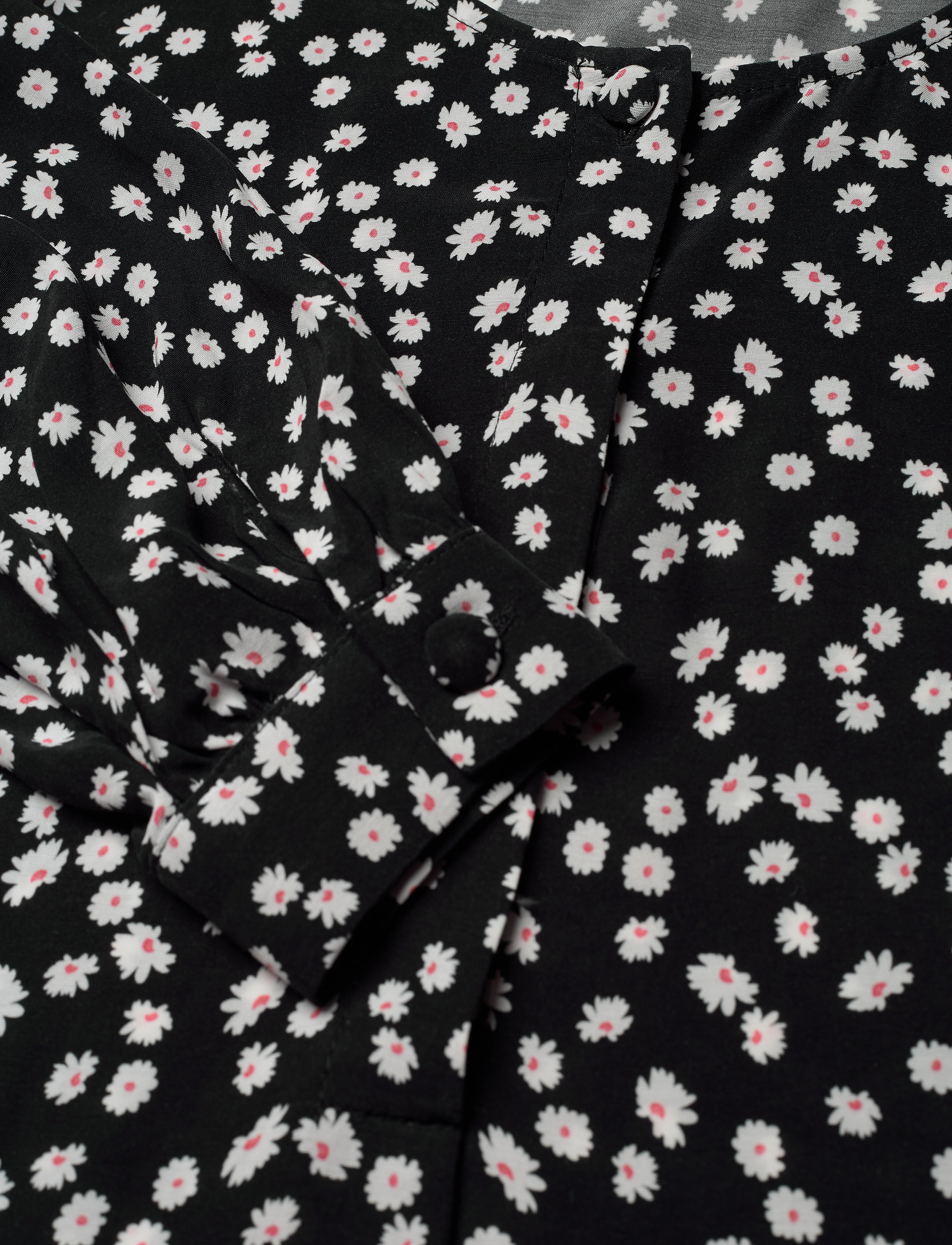 Morris Lady - Ines Printed Blouse - long-sleeved blouses - black - 2
