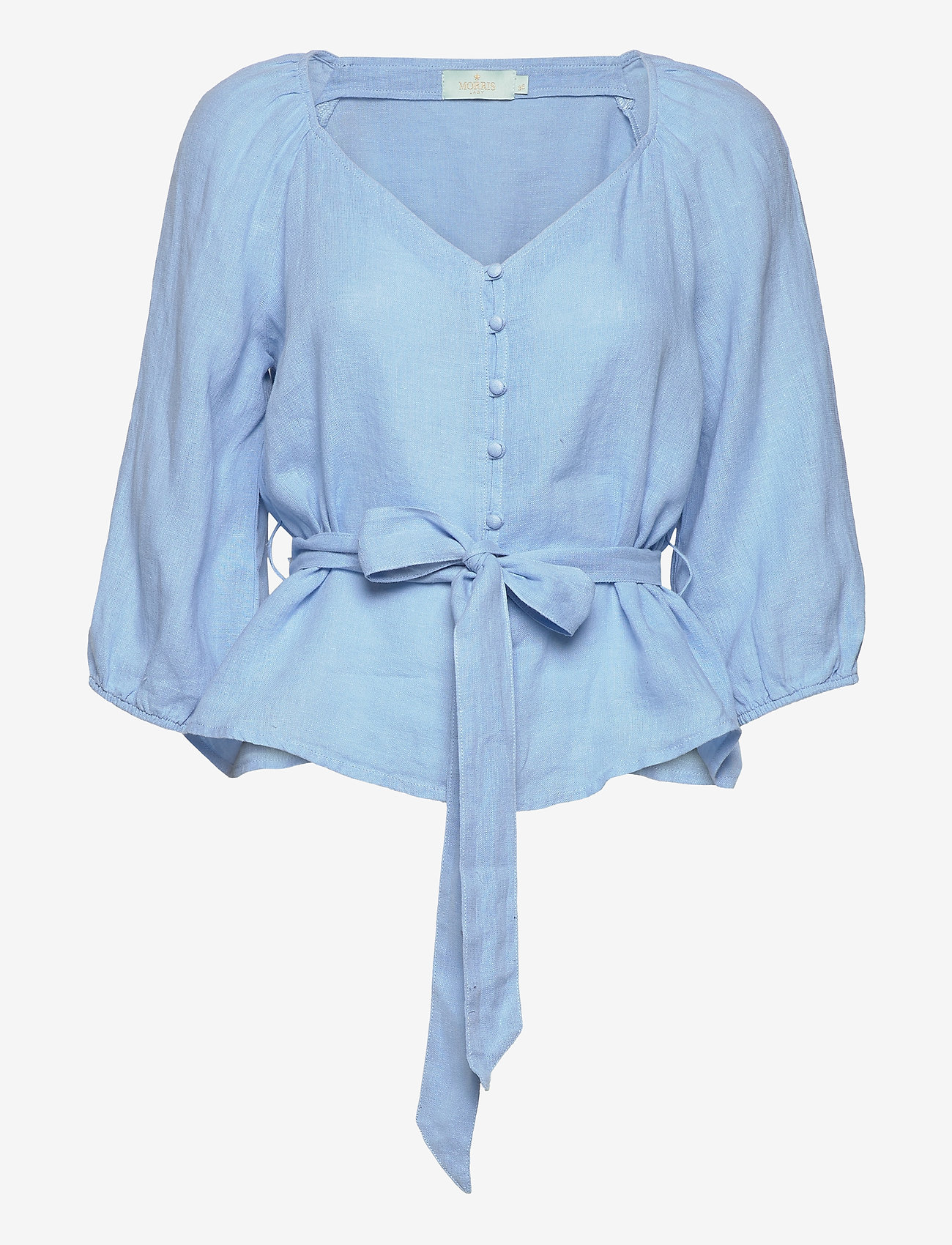 Morris Lady - Jules Linen Blouse - blue - 0