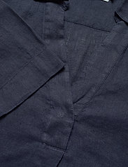 Morris Lady - Marseille Linen Blouse - short-sleeved blouses - blue - 2