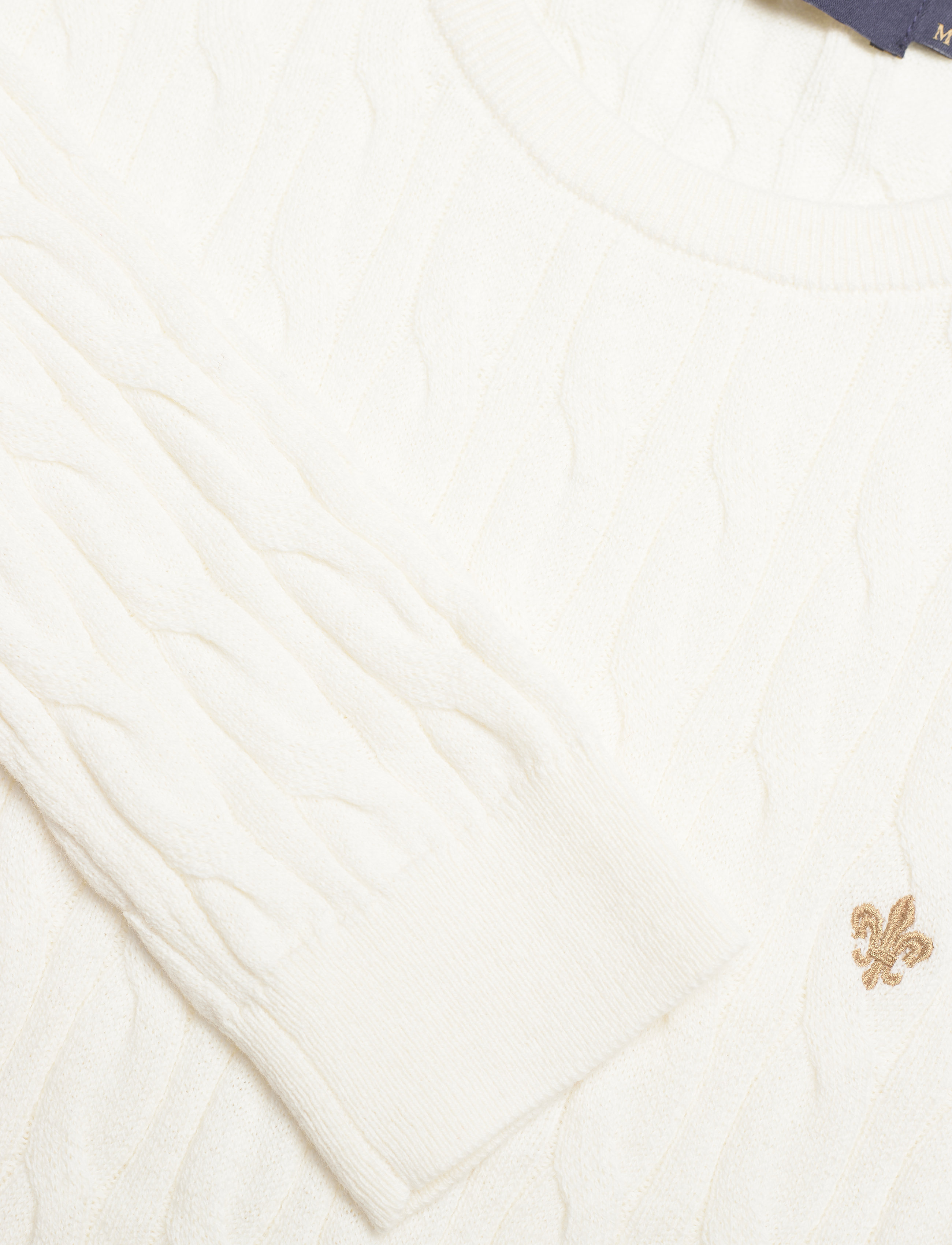 Morris Lady - Lady Cable Oneck - off white - 3