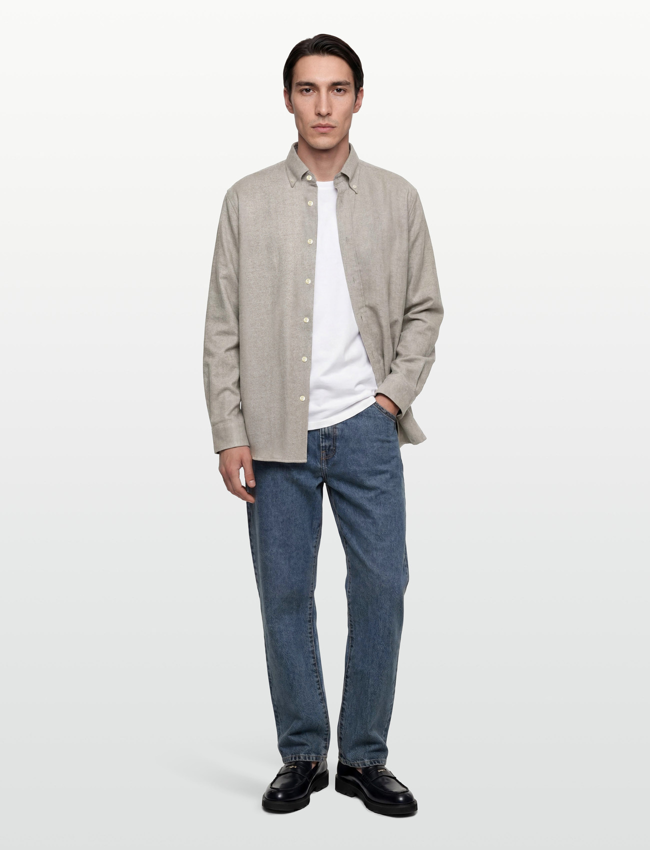Morris Soft Lama Shirt-Slim Fit - Blue - XS 2