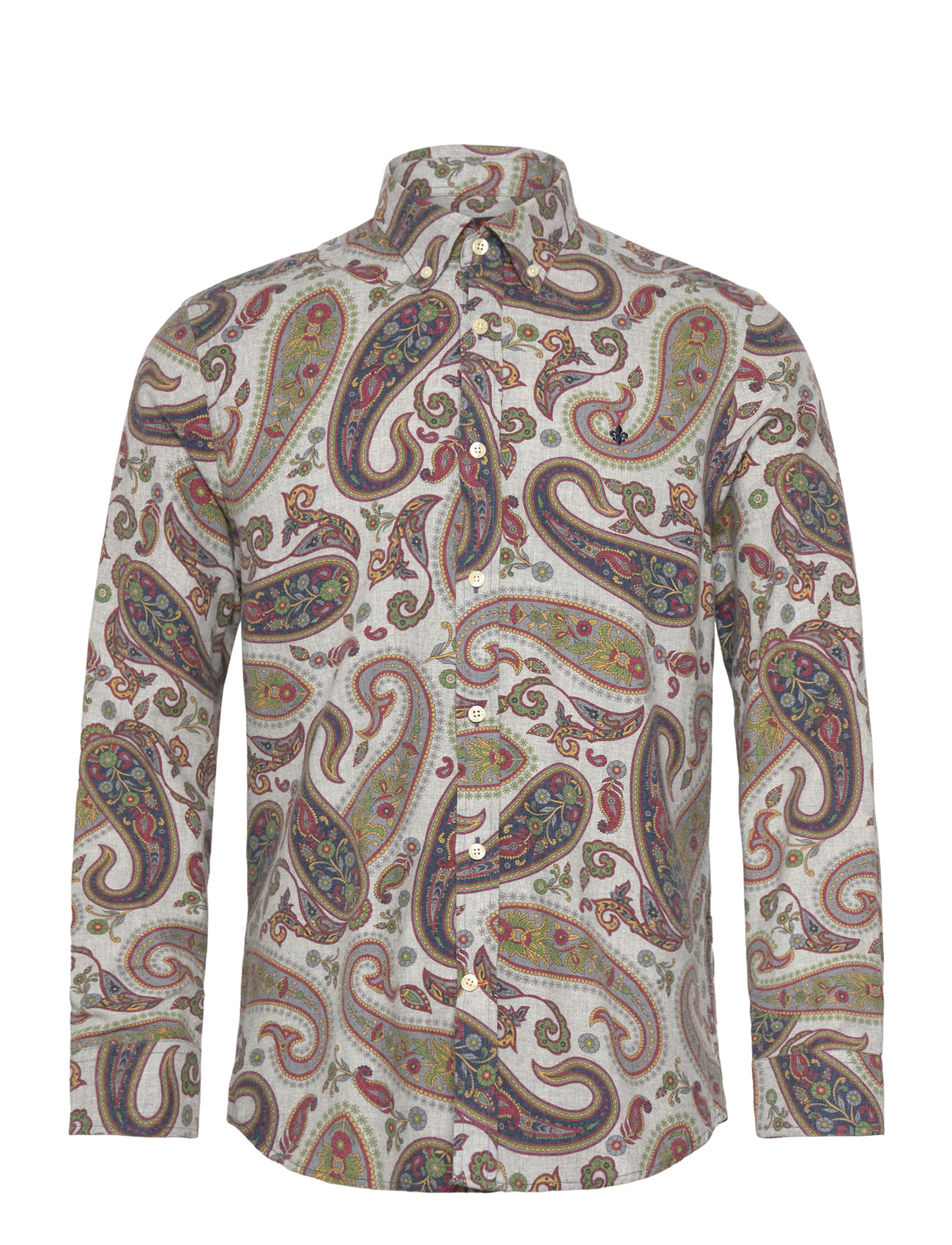 Morris | Flannel Paisley Shirt-Slim Fit | M