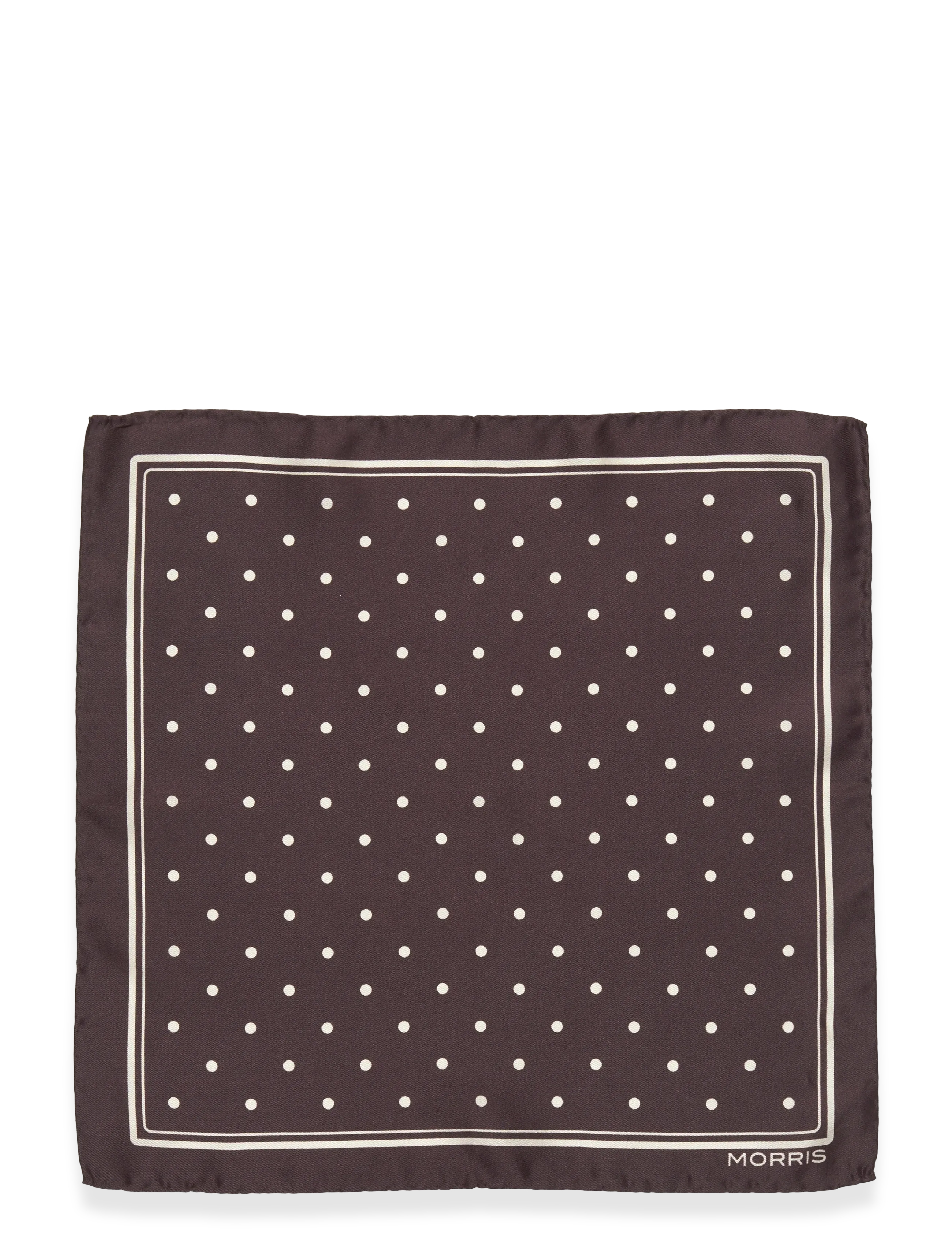 Morris Morris Dot Pocket Square - Lommeklude - BROWN / brown