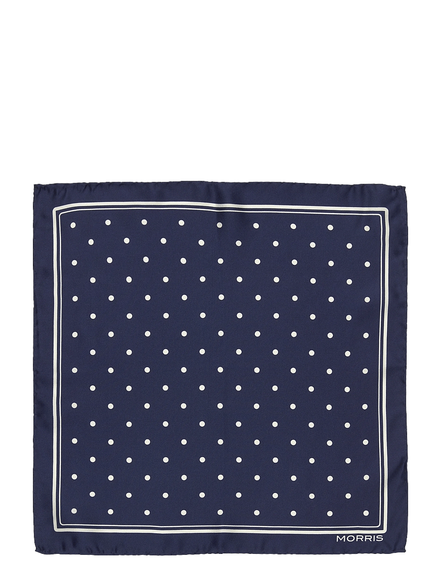 Morris - Morris Dot Pocket Square - einstecktücher - navy - 0