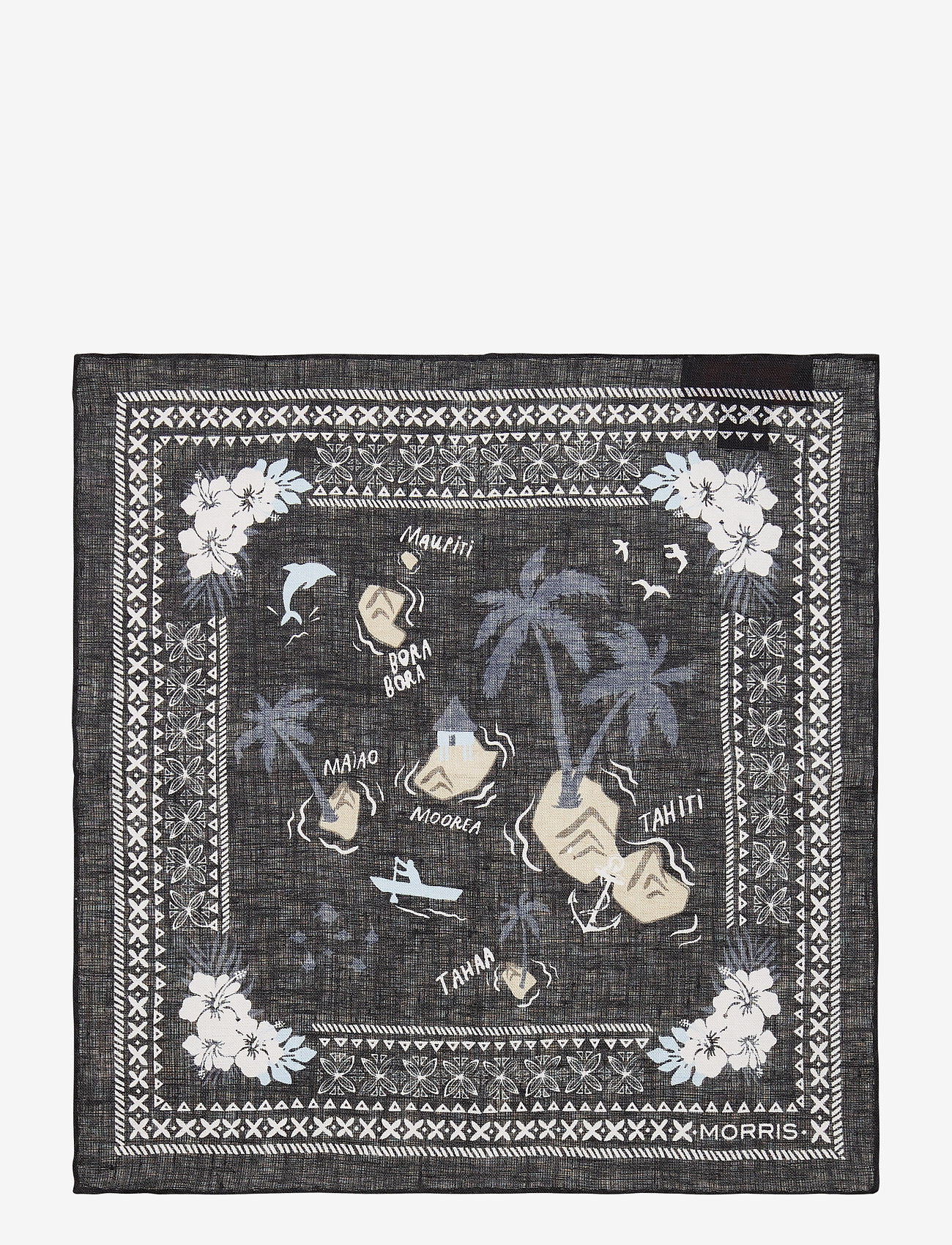 Morris - Manuae Pocket Square - blue - 1