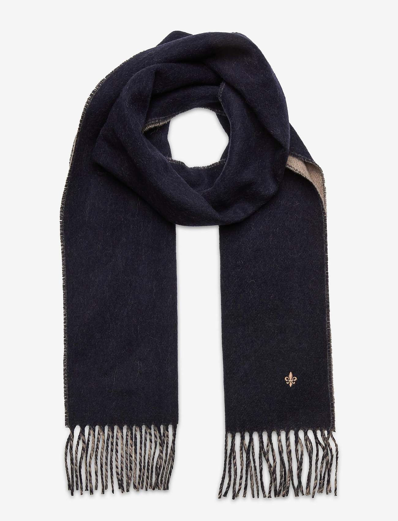 Morris - Double Face Scarf - navy - 0