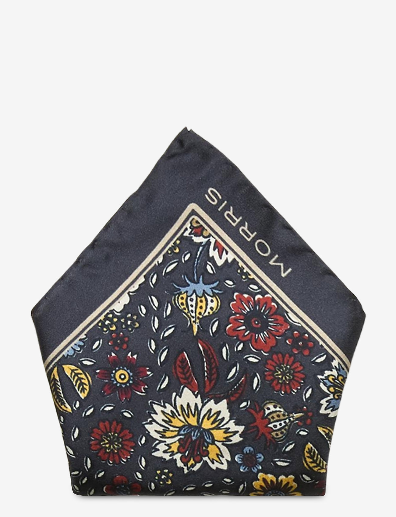 Morris - Morris Flower Pocket square - navy - 0