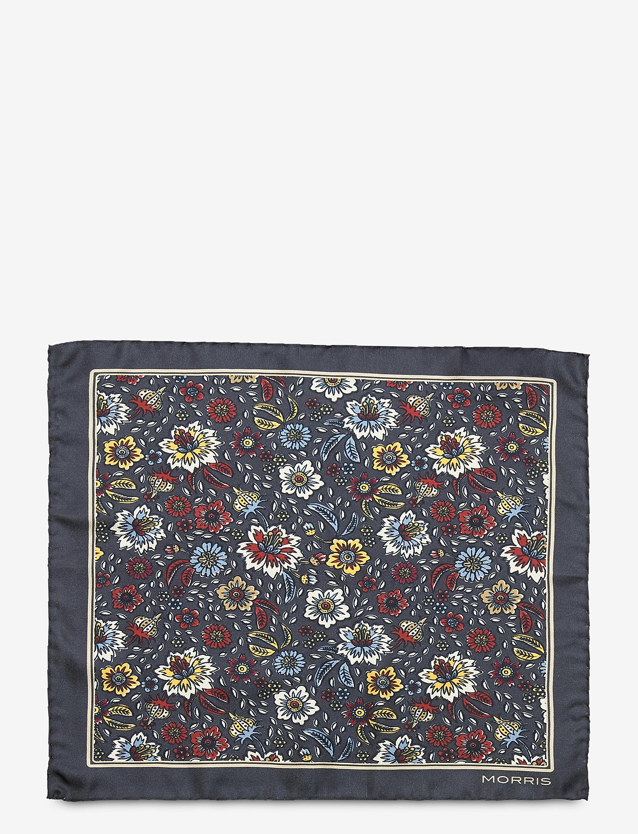 Morris - Morris Flower Pocket square - navy - 1