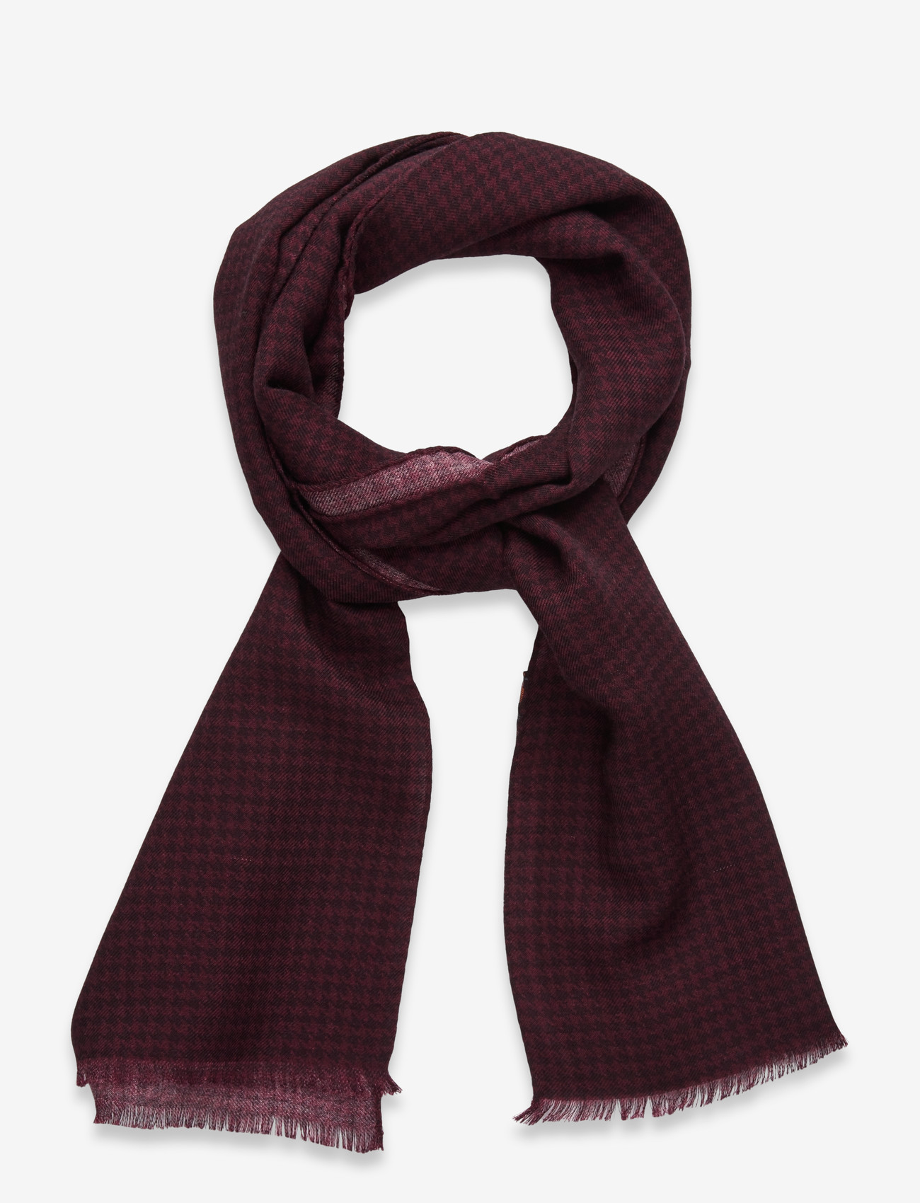 Morris - Mixed Wool Scarf - geburtstagsgeschenke - wine red - 0