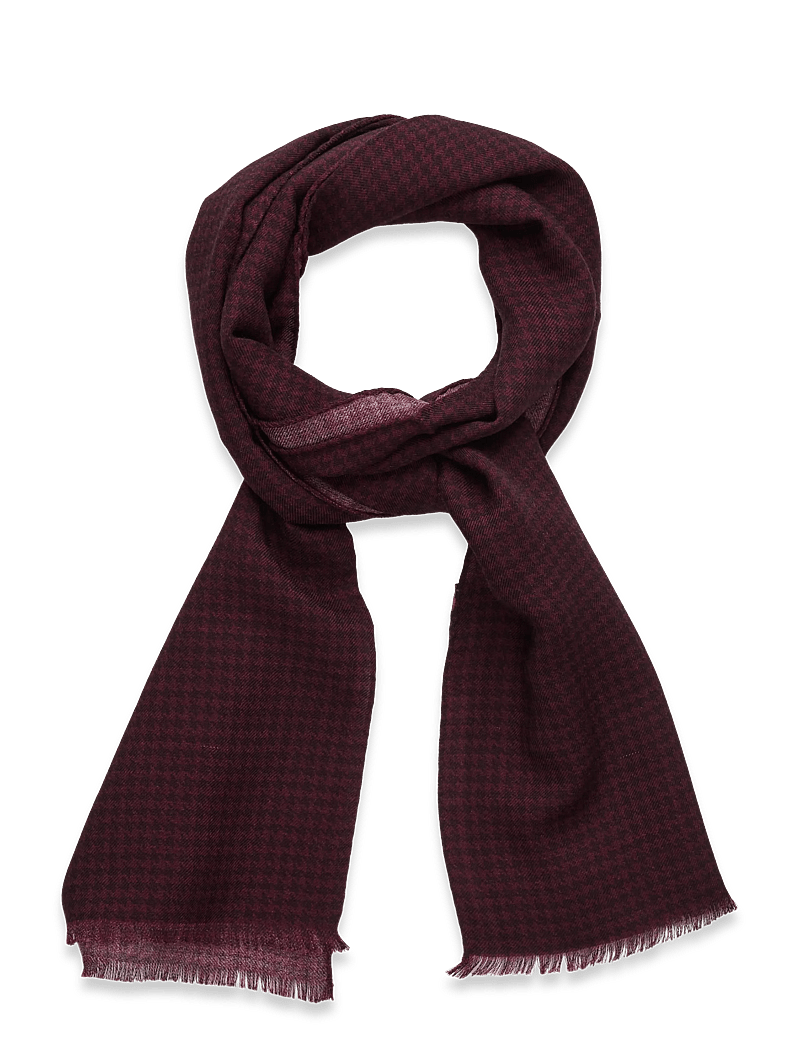 Morris - Mixed Wool Scarf - nach anlass kaufen - wine red - 0
