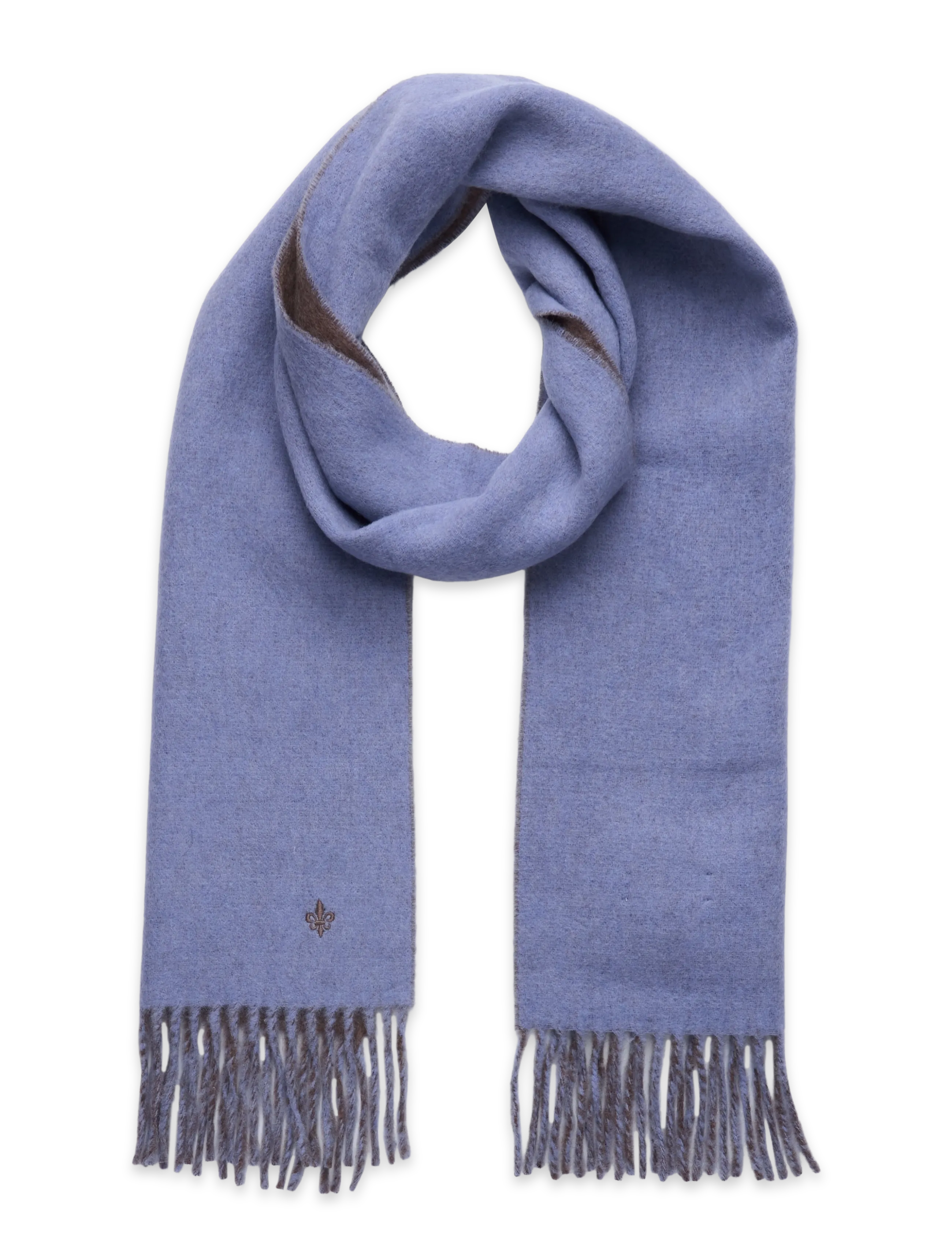 MORRIS Double Face Schal Blau - One Size - Herren