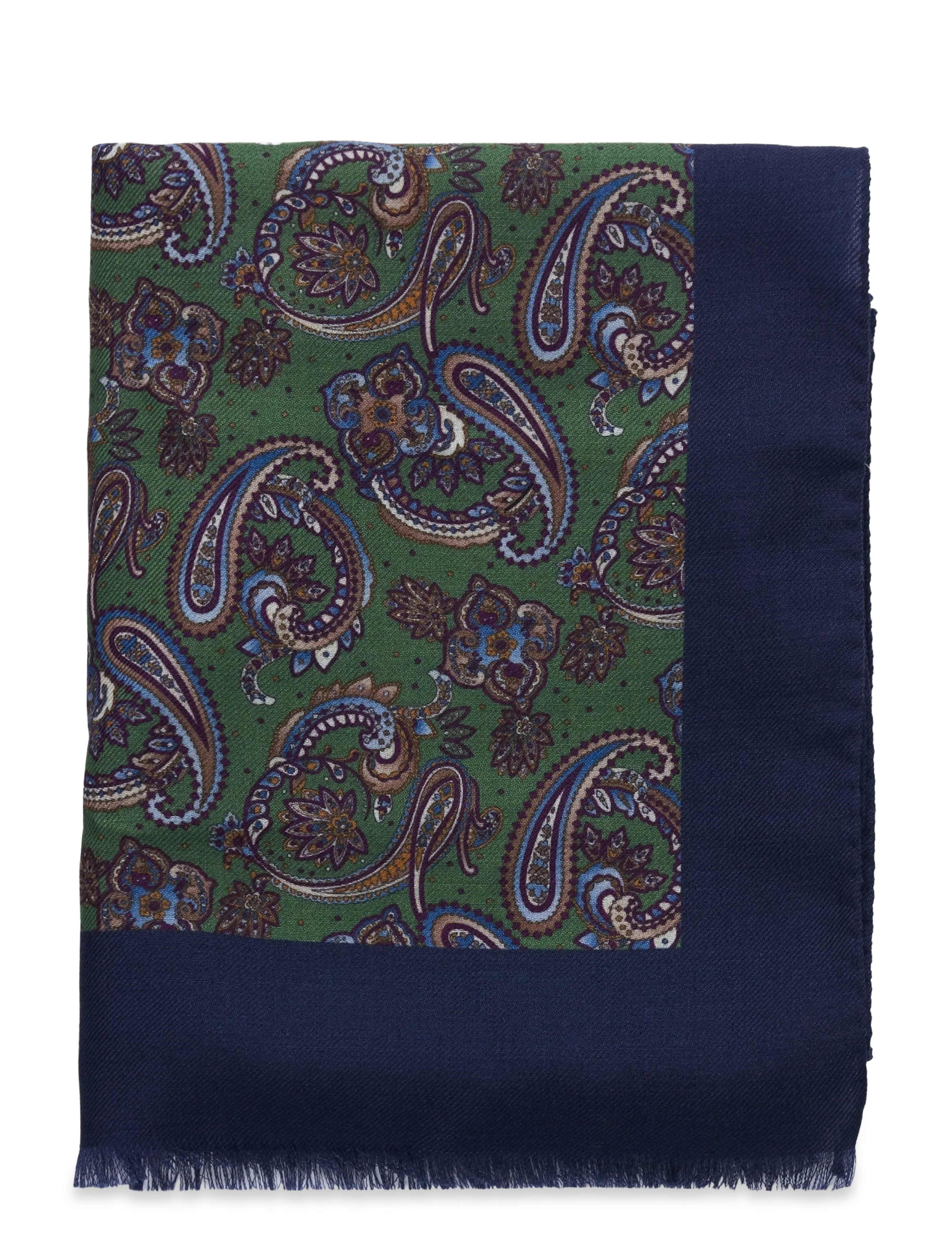 Morris - Mixed Wool Scarf - green - 1