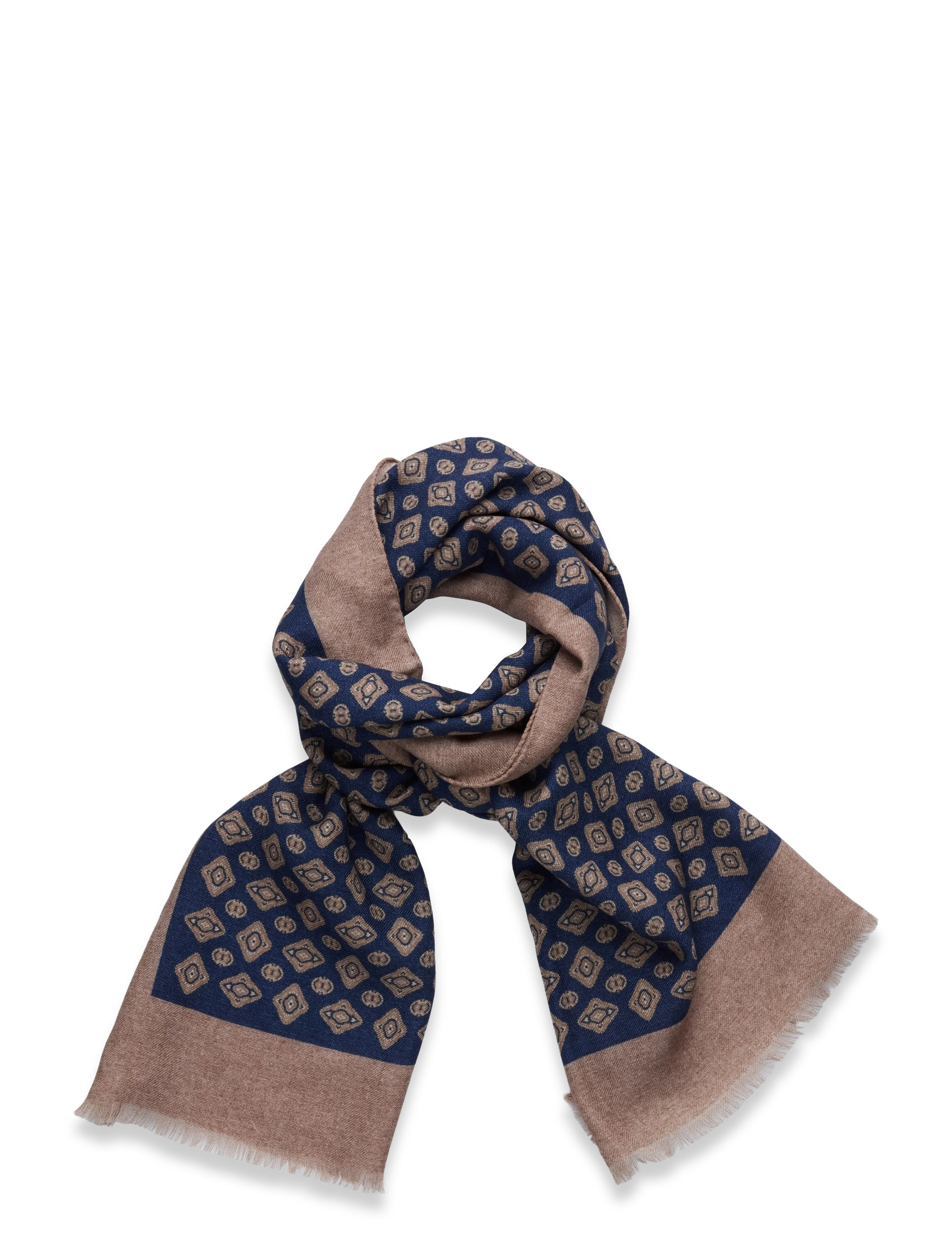 Morris Mixed Wool Scarf - Morris Stockholm - NAVY / navy