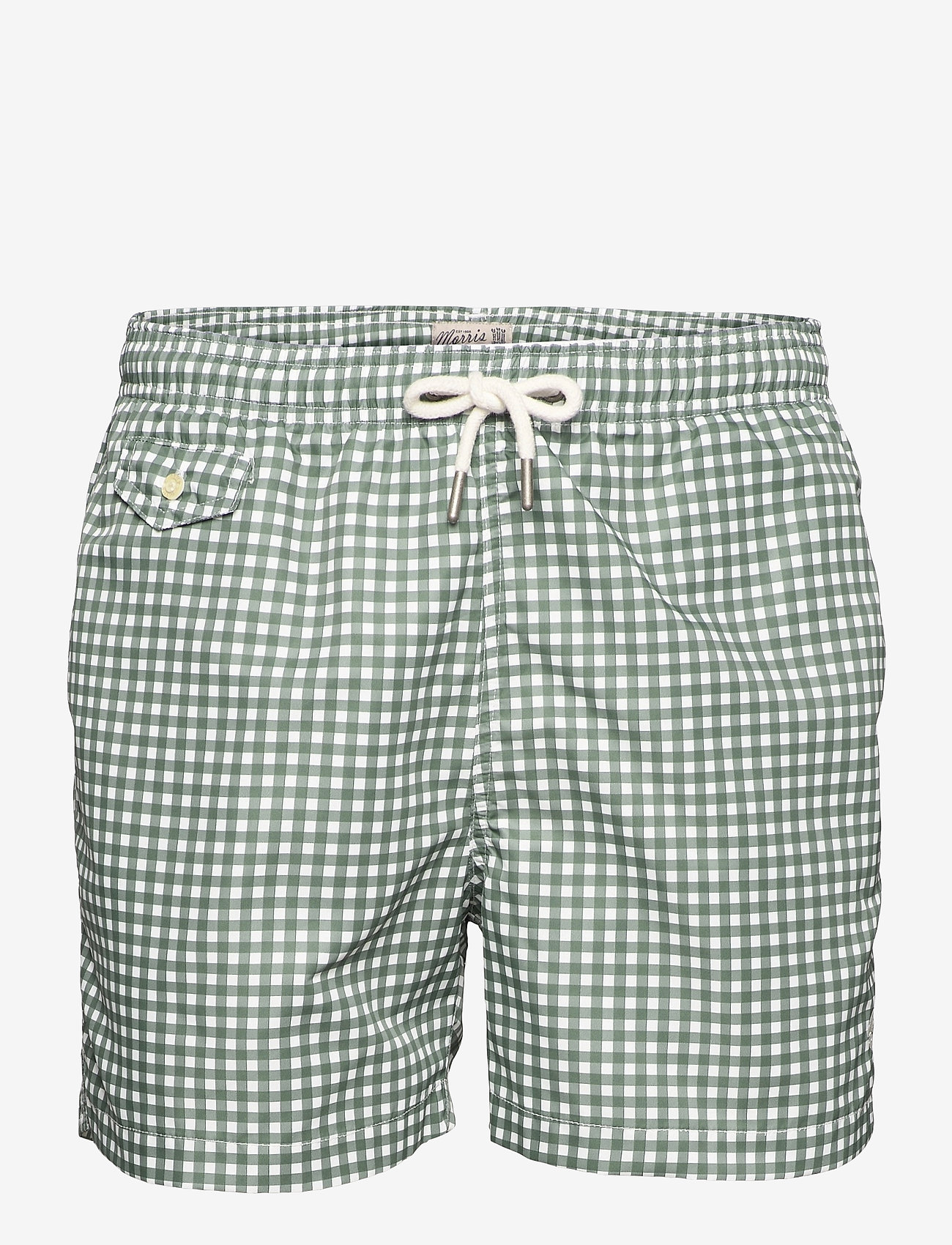 Morris - Duke Check Bathing Trunks - green - 0